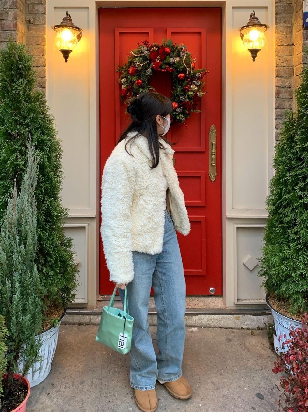 Hai Little Silk Bag Light Green 착용 스타일 - 1