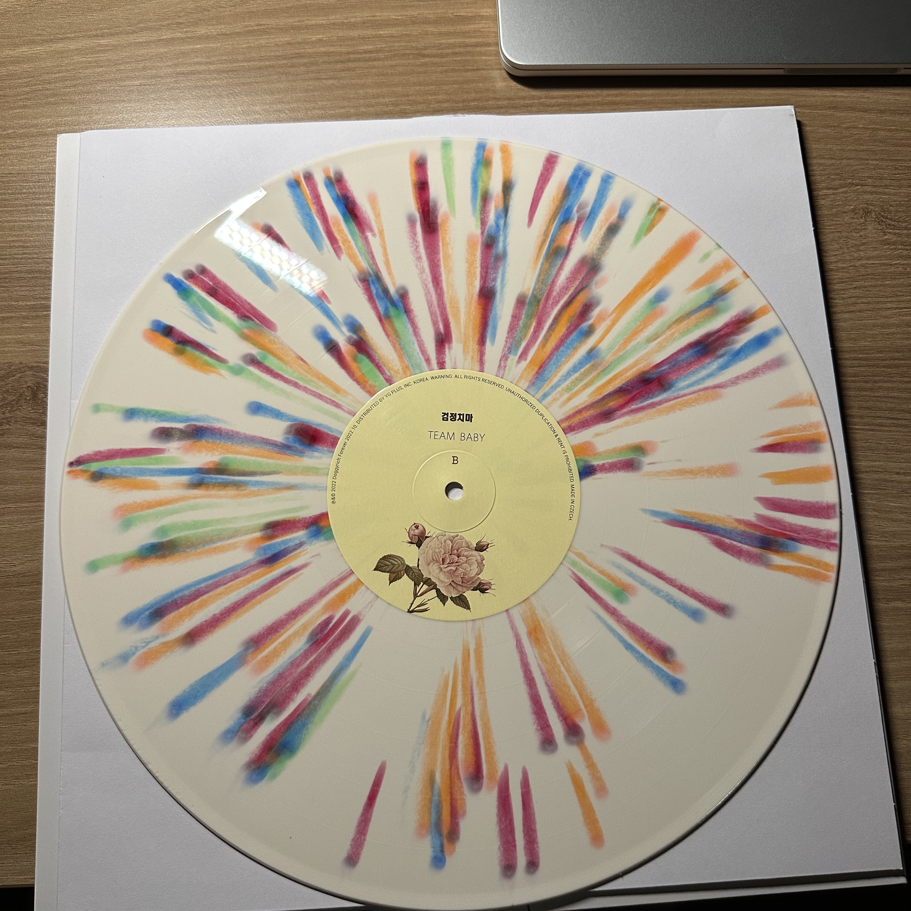 The Black Skirts 3rd Album Part 1 Team Baby LP Splatter Color 착용 스타일 - 2