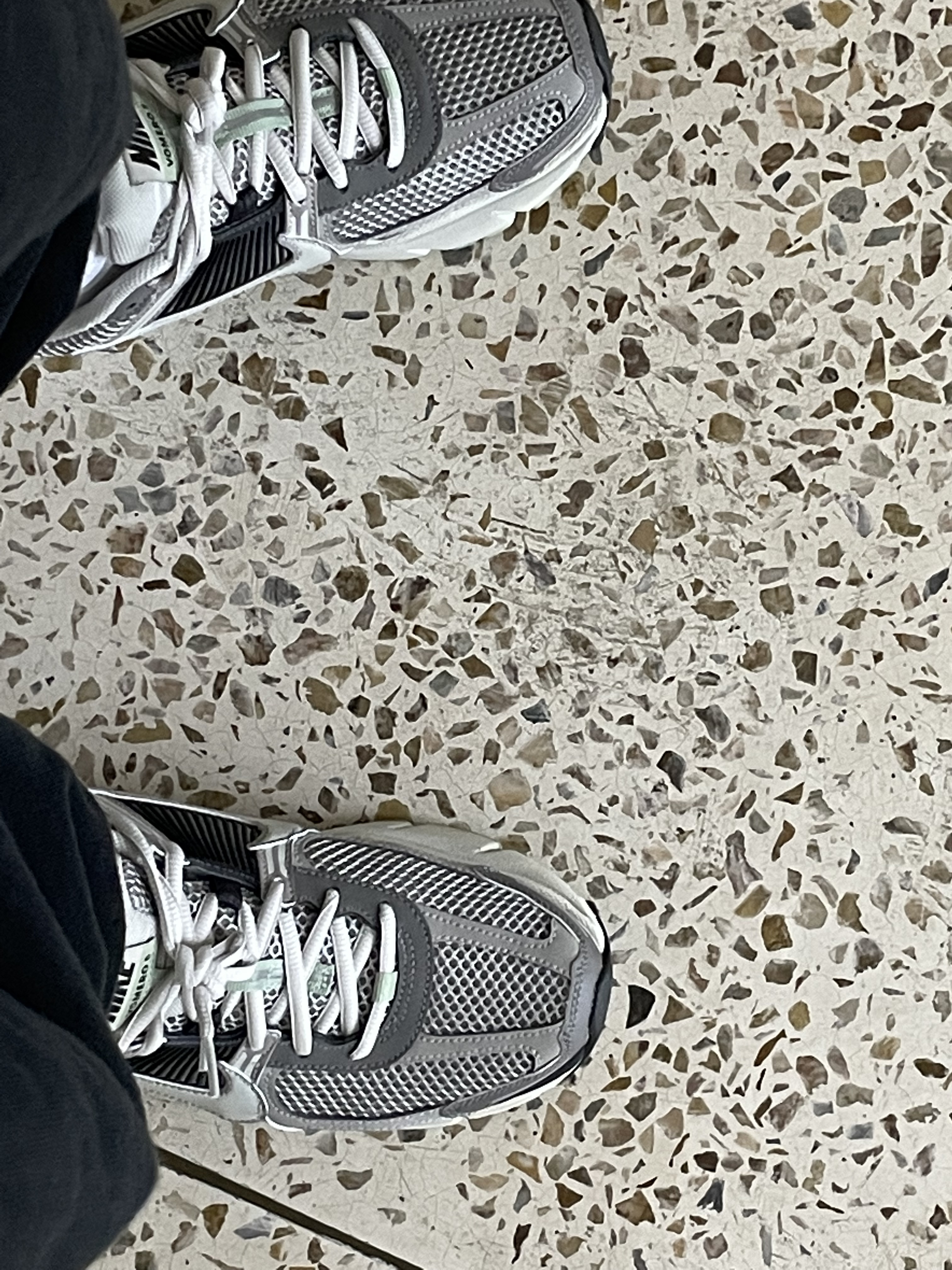 (W) Nike Zoom Vomero 5 Cobblestone and Flat Pewter 착용 스타일