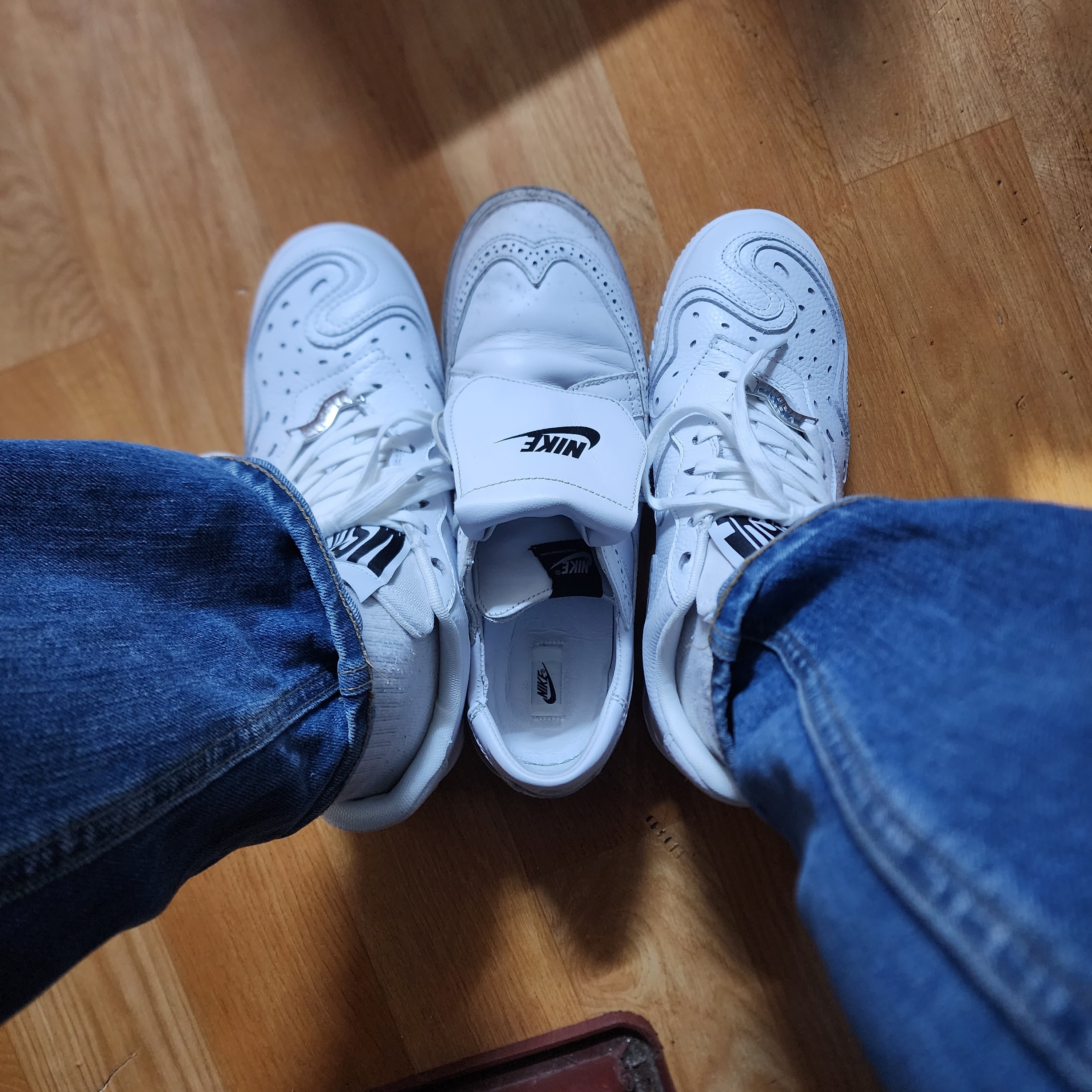Nike x Peaceminusone Kwondo1 White, Nike Air Force 1 '07 Low White 착용 스타일 - 2