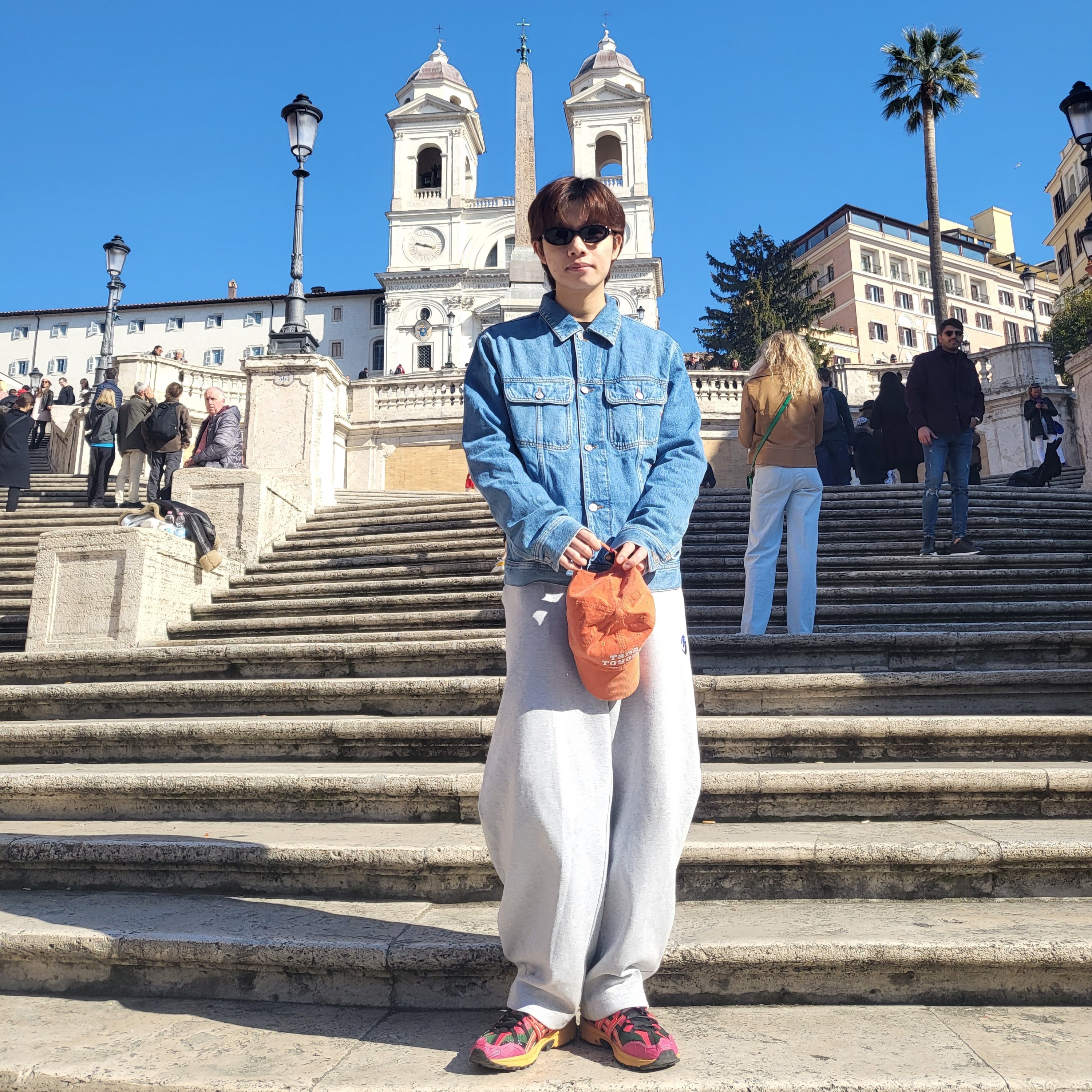 Zara x Ader Error Jogger Pants Grey, Asics x Andersson Bell Gel-Sonoma 15-50 Bright Rose Evergreen 착용 스타일 - 2