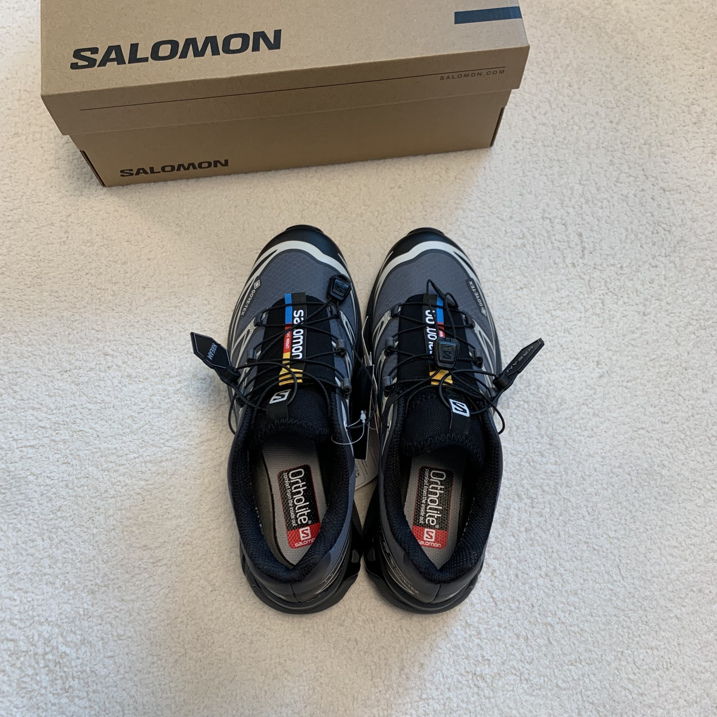 Salomon XT-6 Gore-Tex Black Ebony 착용 스타일 - 3