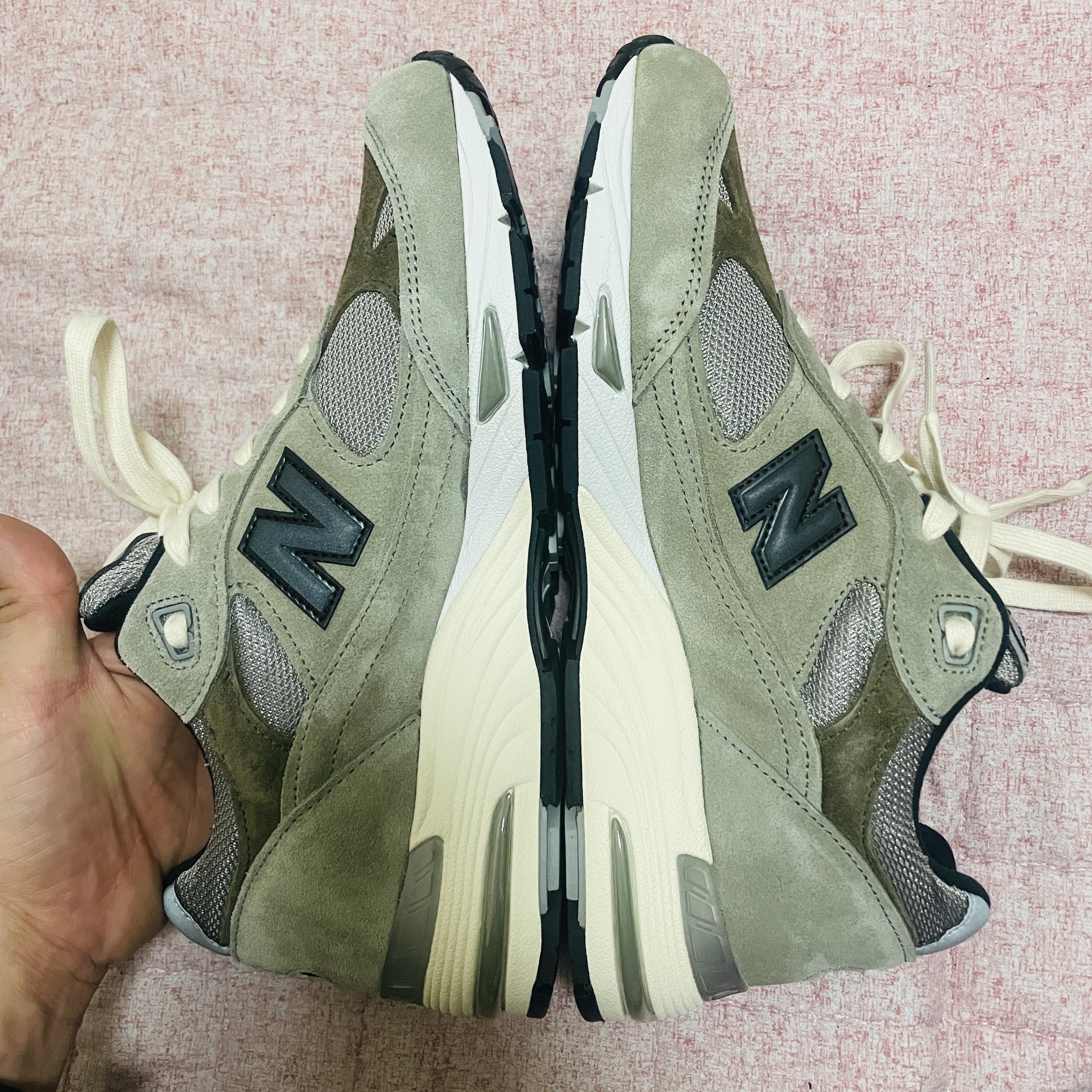 (W) New Balance x JJJJound 991 Made in UK Grey, New Balance x JJJJound 991 Made in UK Grey 착용 스타일 - 2