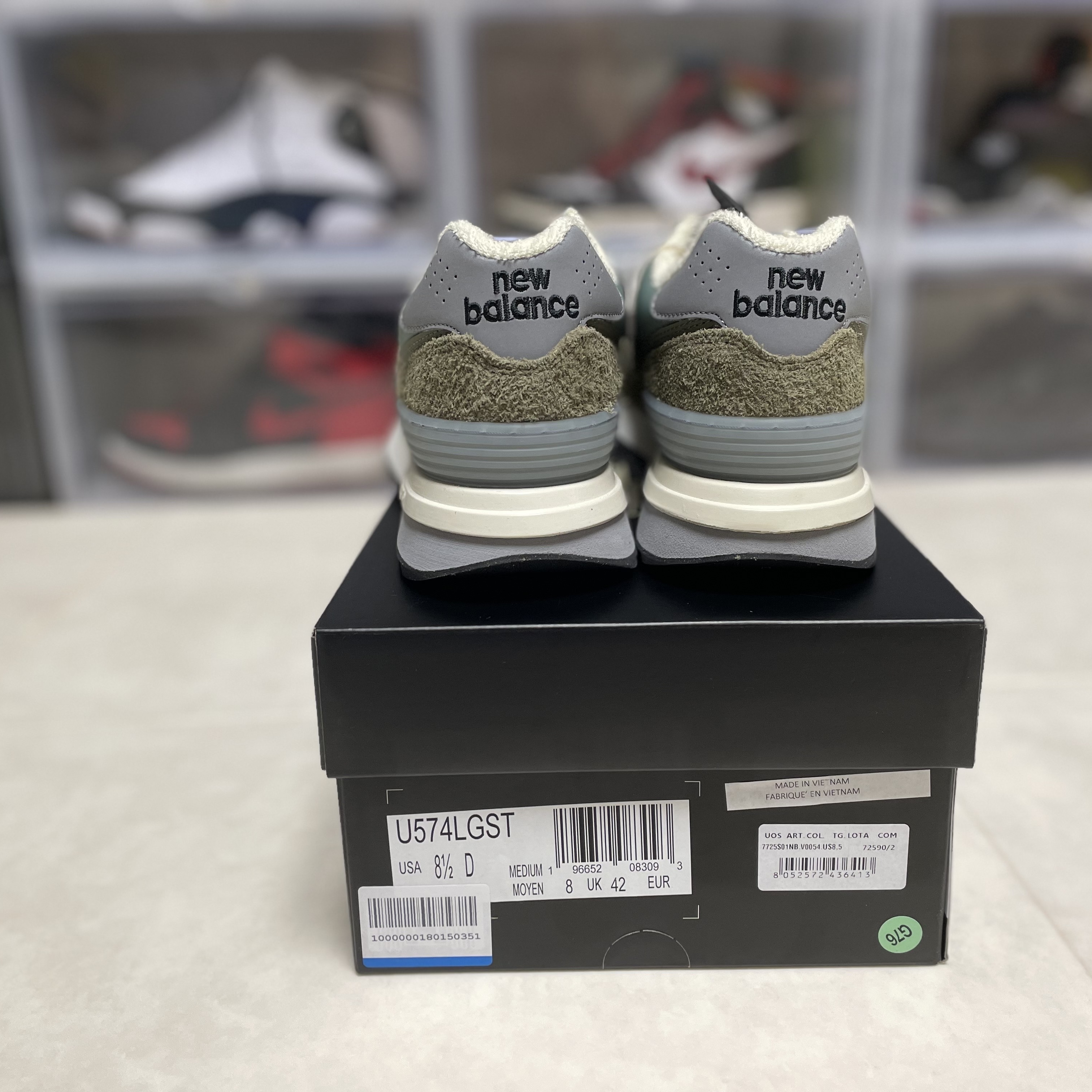 New Balance x Stone Island 574 Legacy Green 착용 스타일 - 4