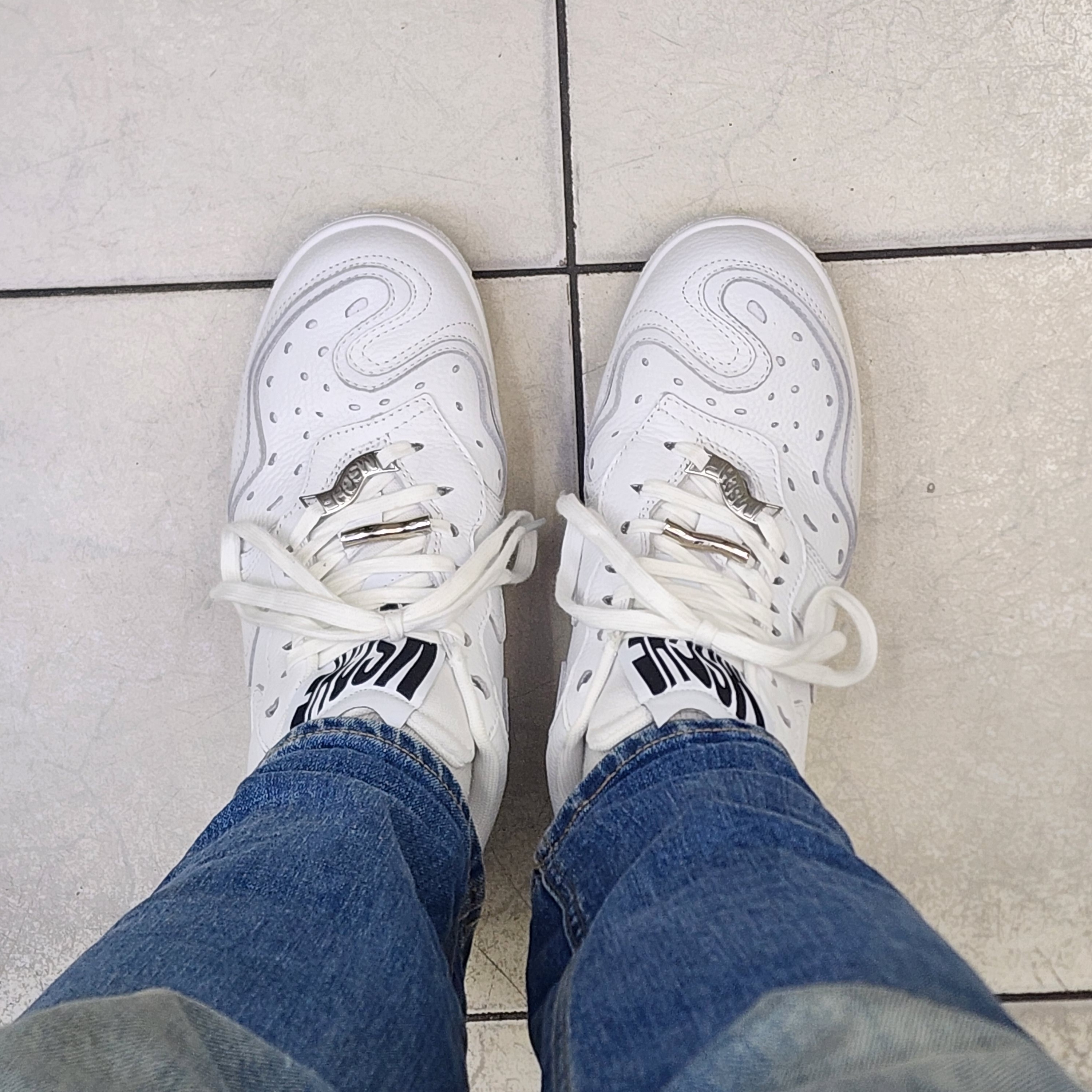 Nike x Peaceminusone Kwondo1 White, Nike Air Force 1 '07 Low White 착용 스타일 - 1