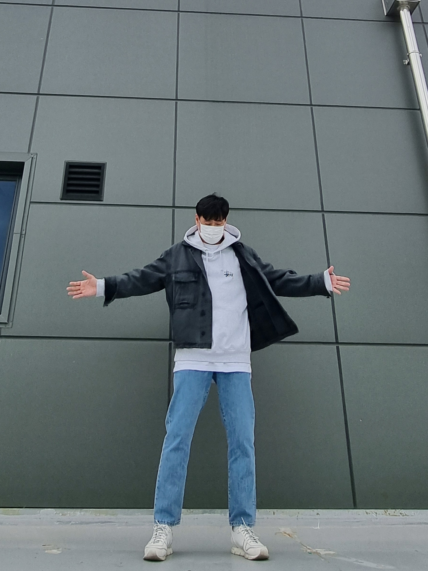 Stussy Basic Stussy Hoodie Ash Heather 2021 착용 스타일 - 1