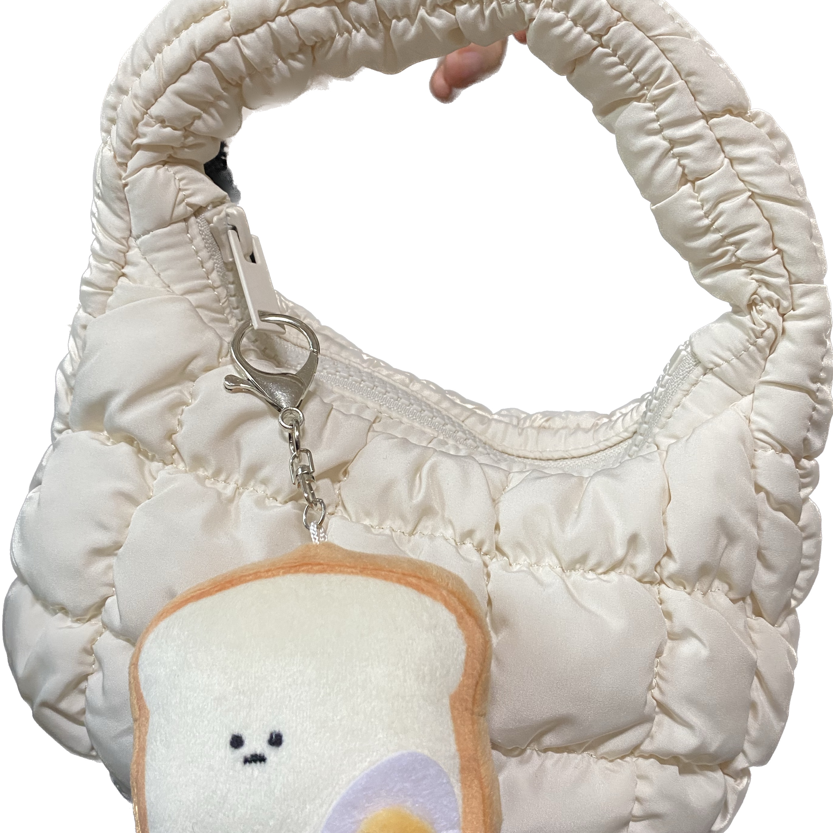 COS Quilted Micro Bag Off White 착용 스타일