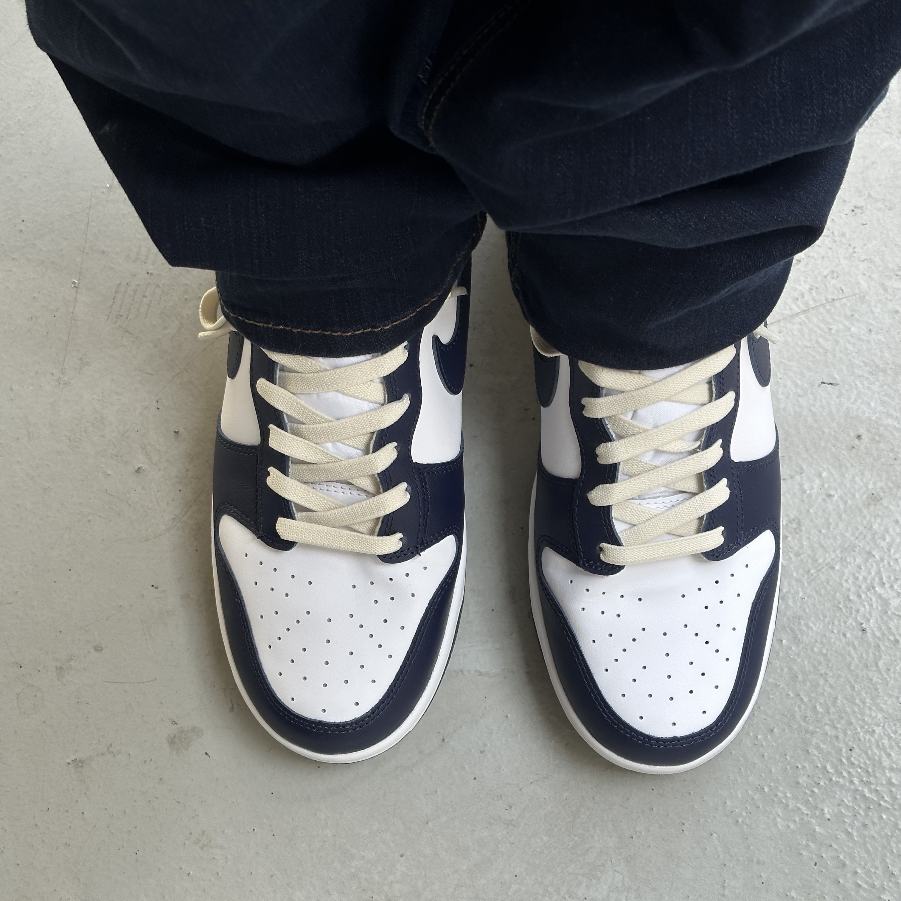 Nike Dunk High Retro Championship Navy 착용 스타일 - 1