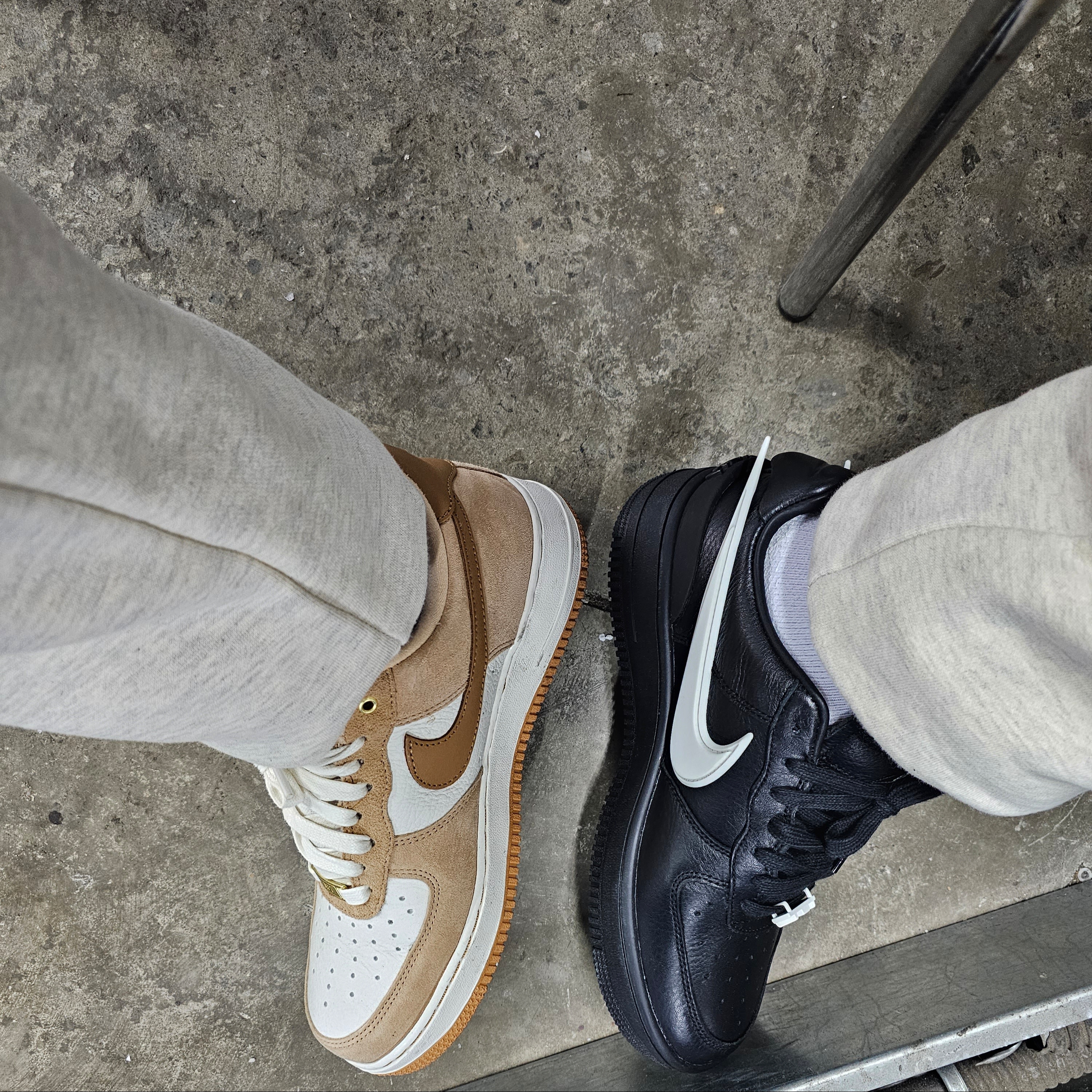 (W) Nike Air Force 1 LXX Flax, Nike x Ambush Air Force 1 Low SP Black 착용 스타일