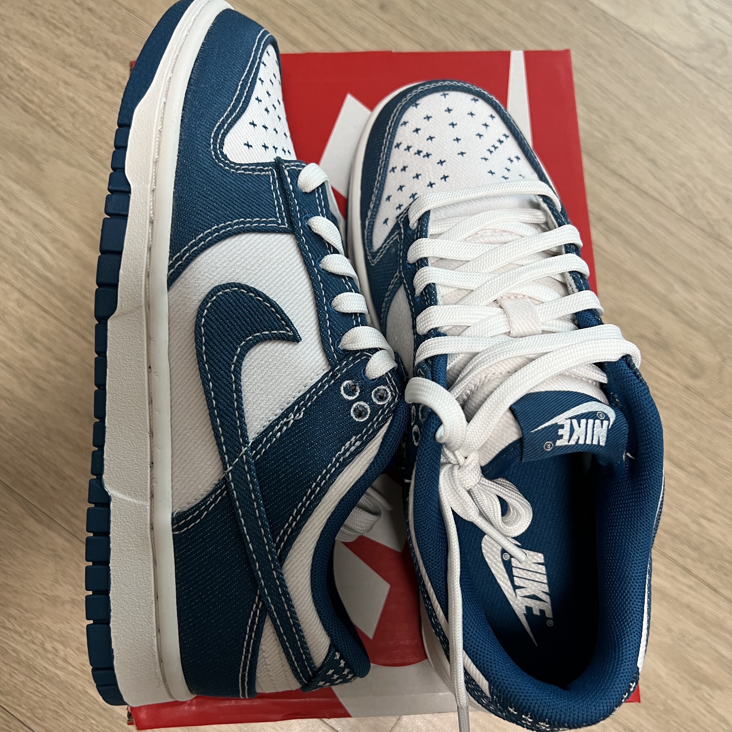 Nike Dunk Low Retro SE Industrial Blue 착용 스타일 - 2