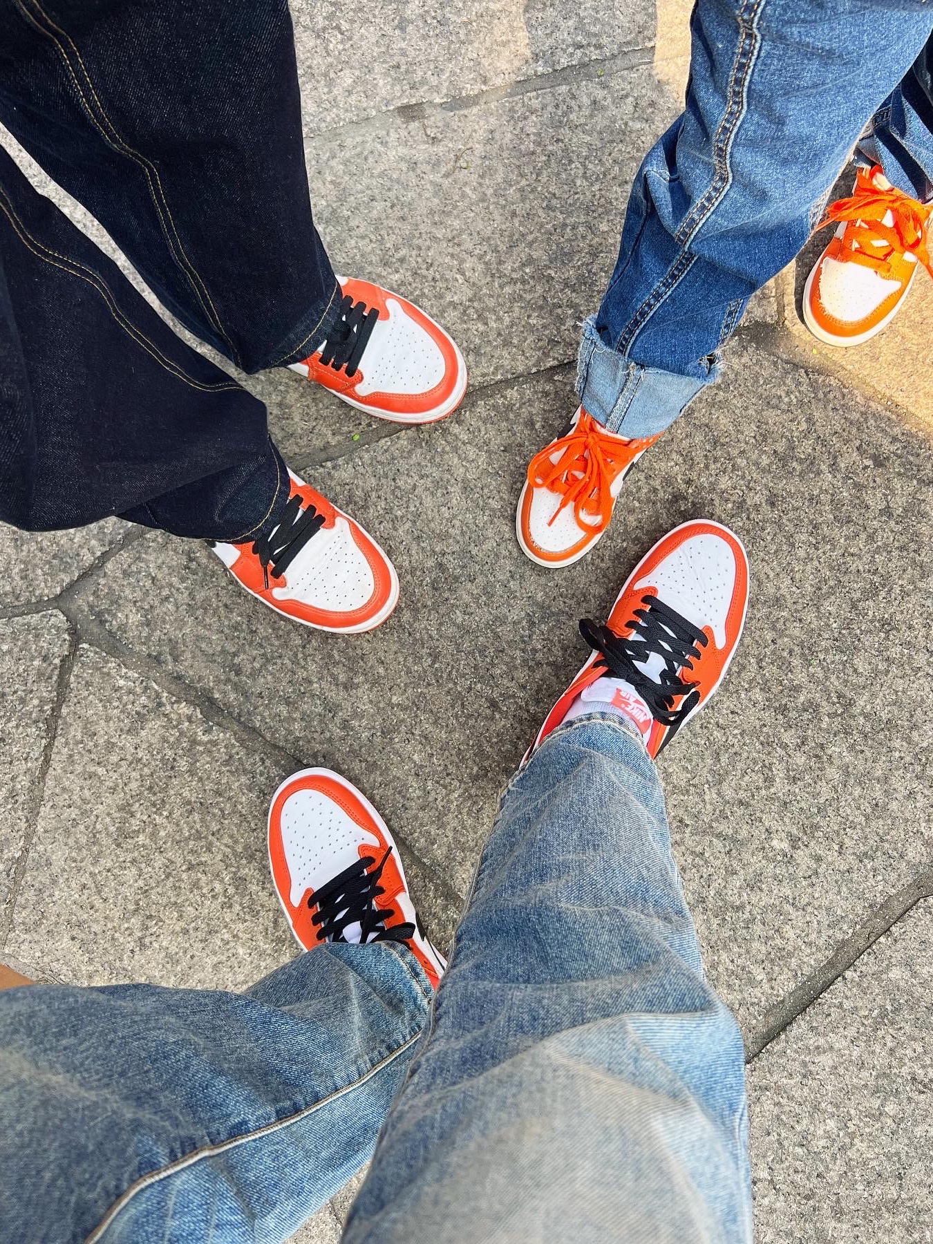 Jordan 1 Low OG Starfish, (PS) Nike Dunk Low Safety Orange 착용 스타일 - 4