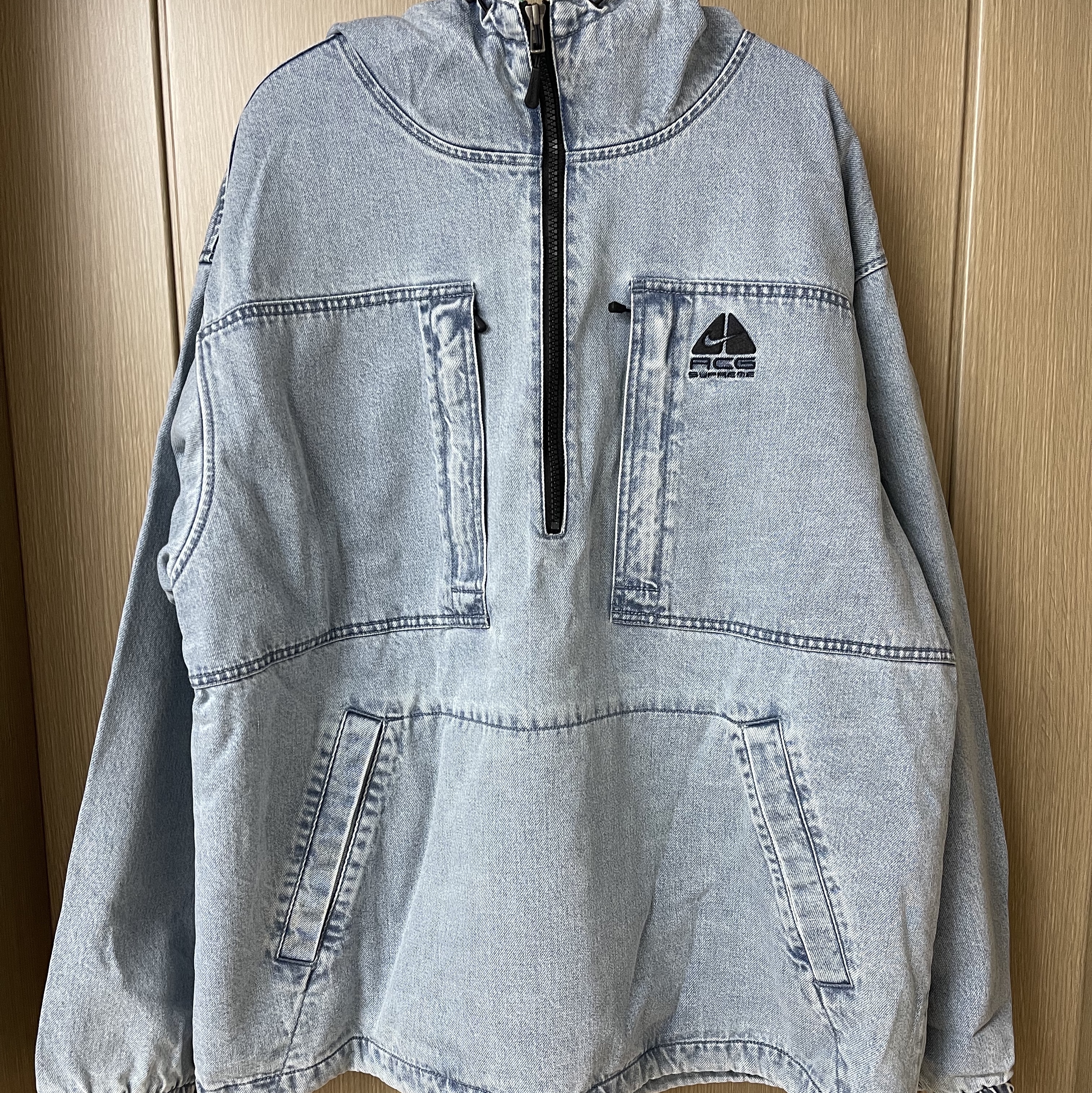 Supreme x Nike ACG Denim Pullover Washed Blue - 22FW 착용 스타일 - 2