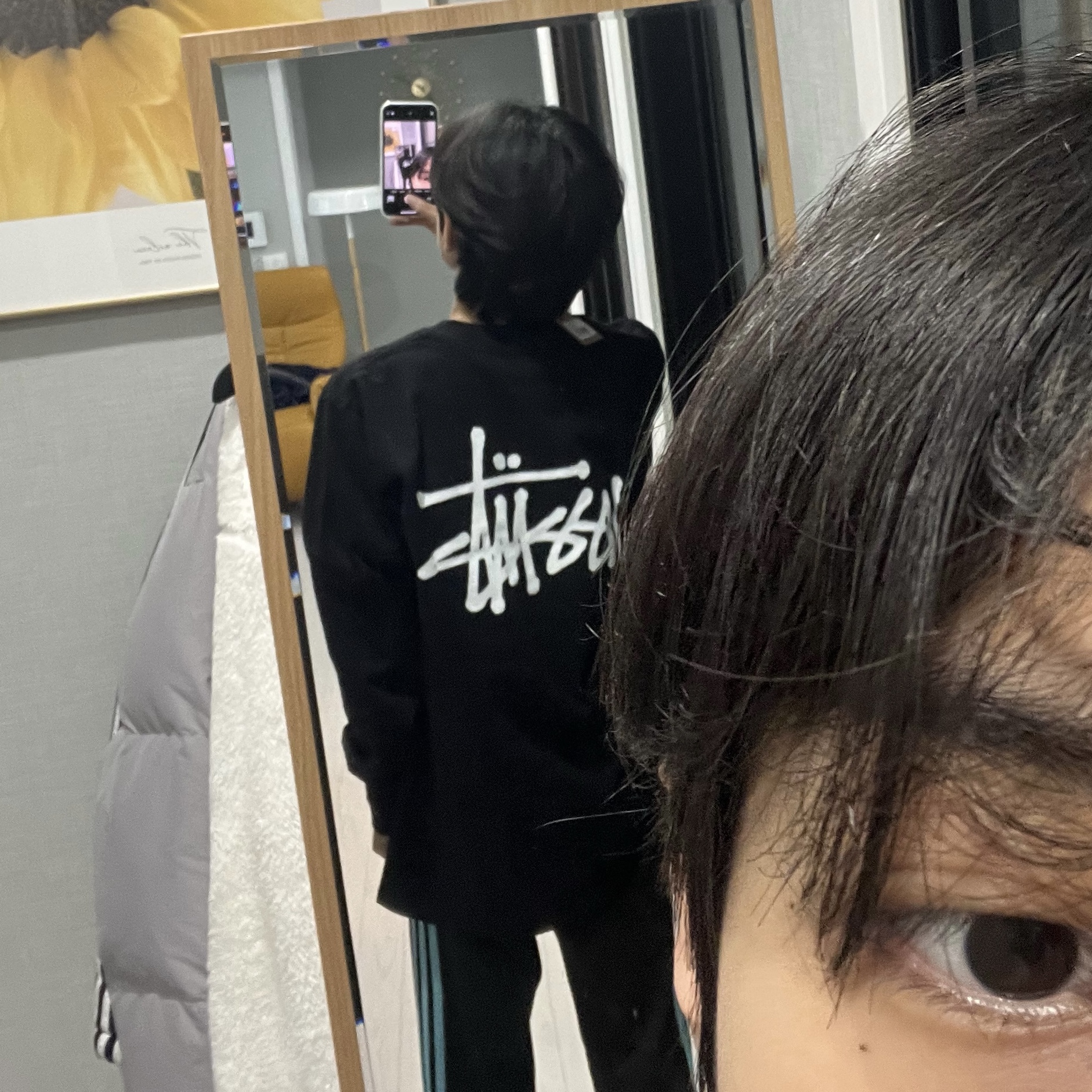 Stussy Basic Stussy LS T-Shirt Black 2022 착용 스타일