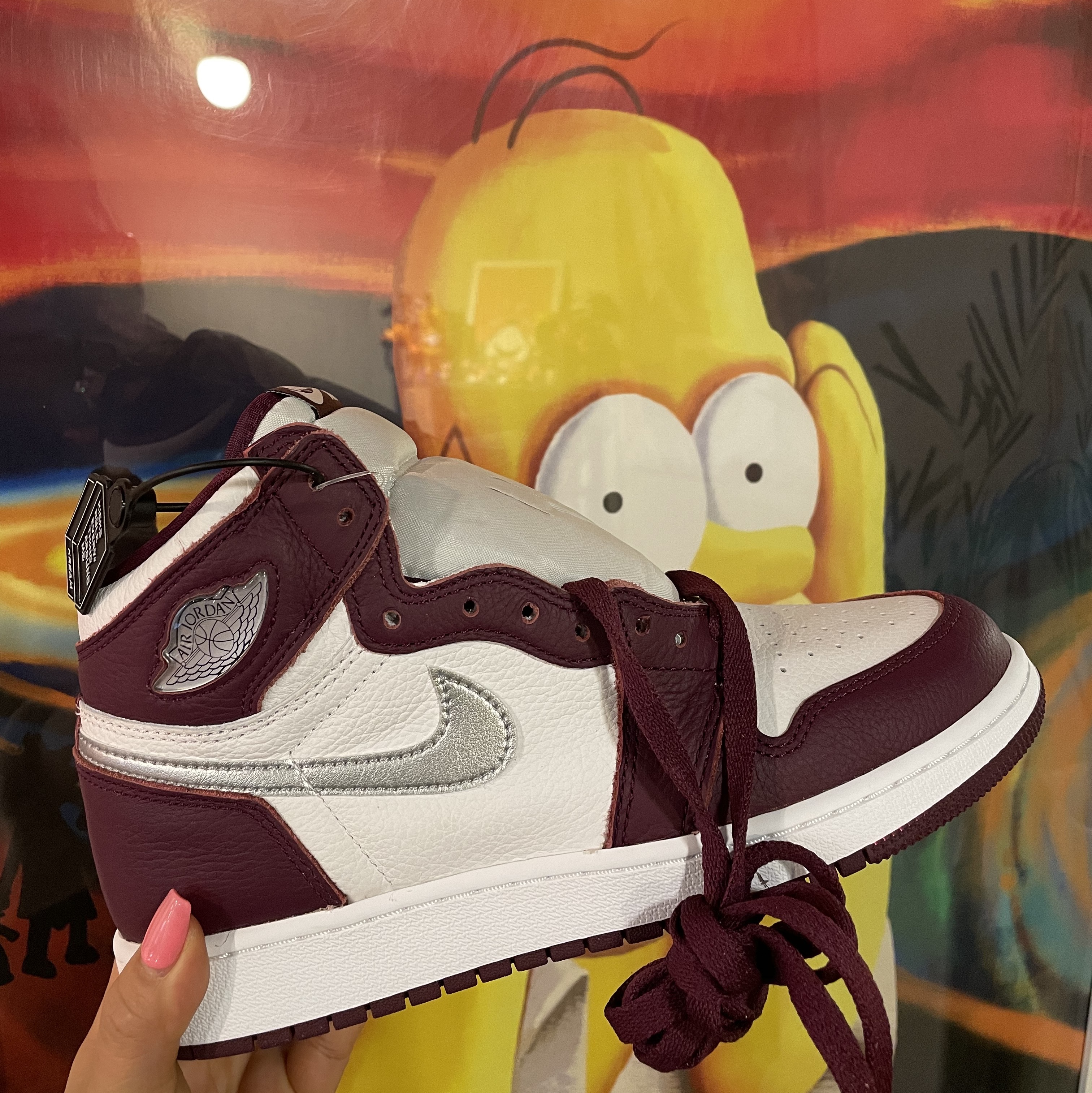(GS) Jordan 1 Retro High OG Bordeaux 착용 스타일