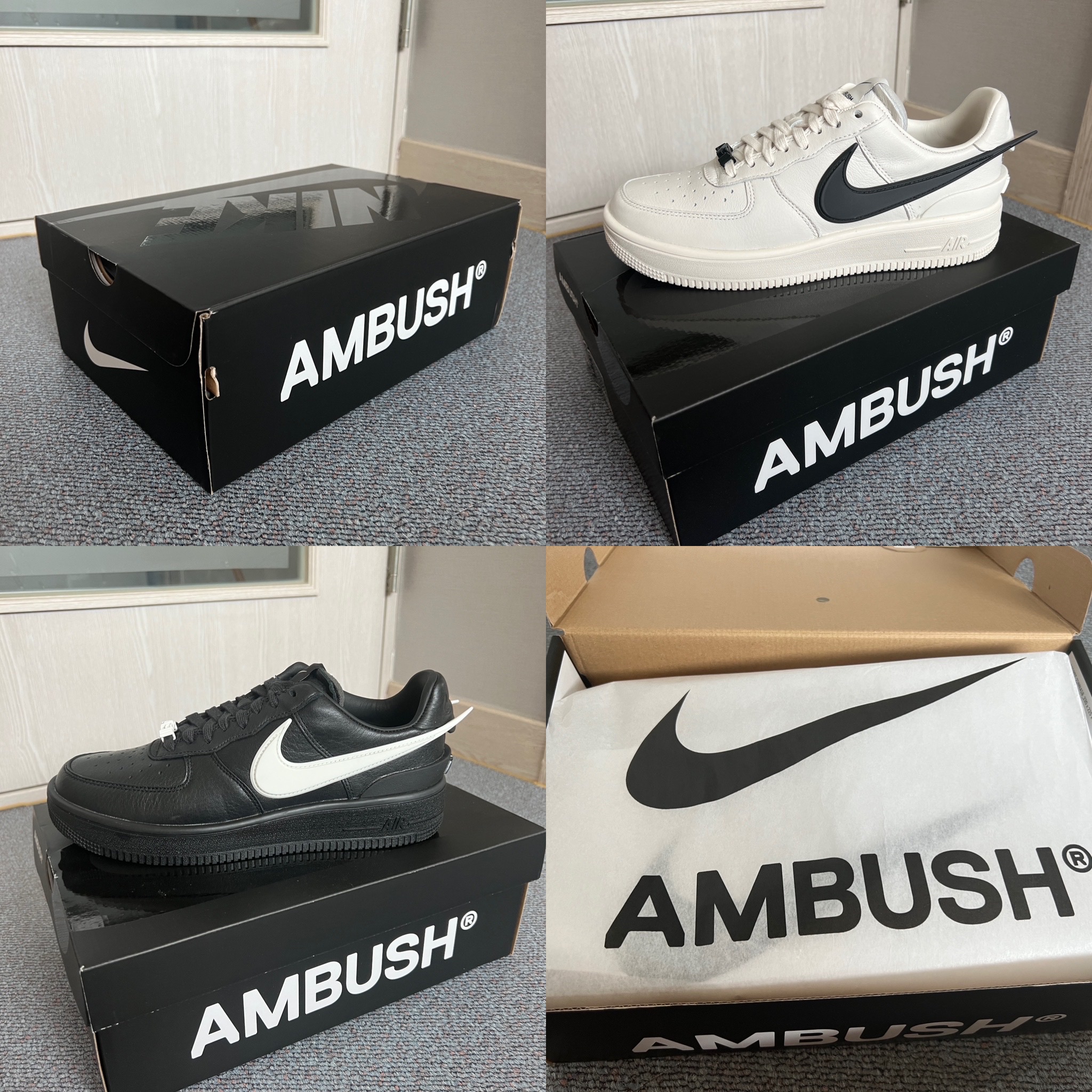 Nike x Ambush Air Force 1 Low SP Black, Nike x Ambush Air Force 1 Low SP Phantom 착용 스타일