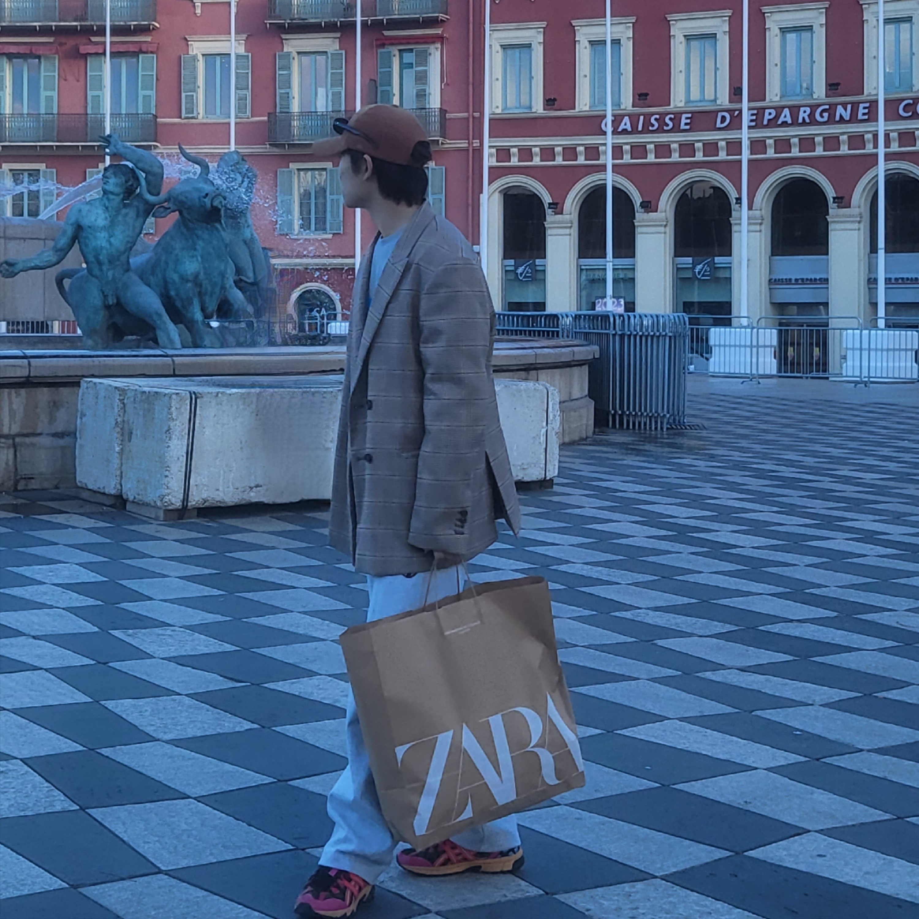 Zara x Ader Error Jogger Pants Grey, Asics x Andersson Bell Gel-Sonoma 15-50 Bright Rose Evergreen 착용 스타일 - 3