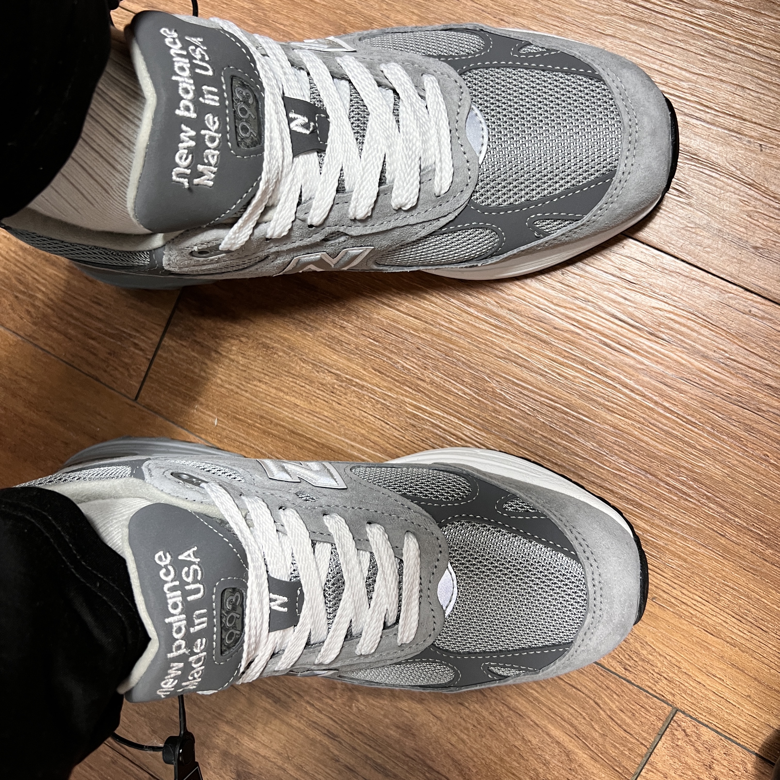 New Balance 993 Made in USA Grey - D Standard 착용 스타일 - 2