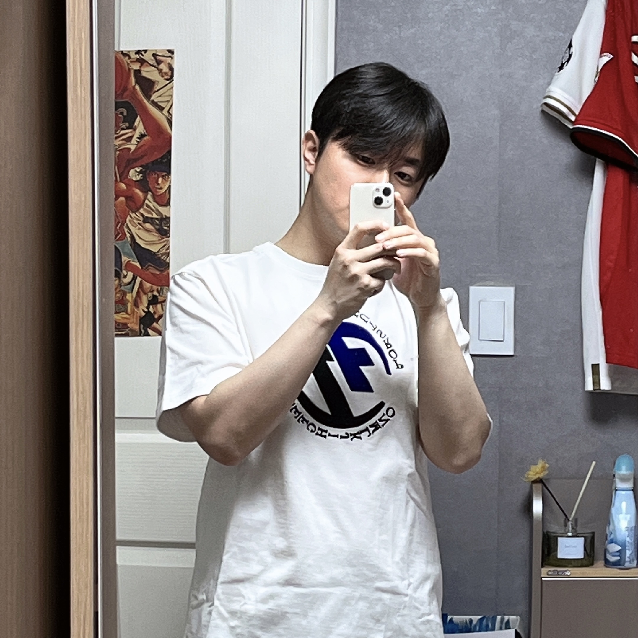 Zara x Ader Error Graphic T-Shirt White 착용 스타일