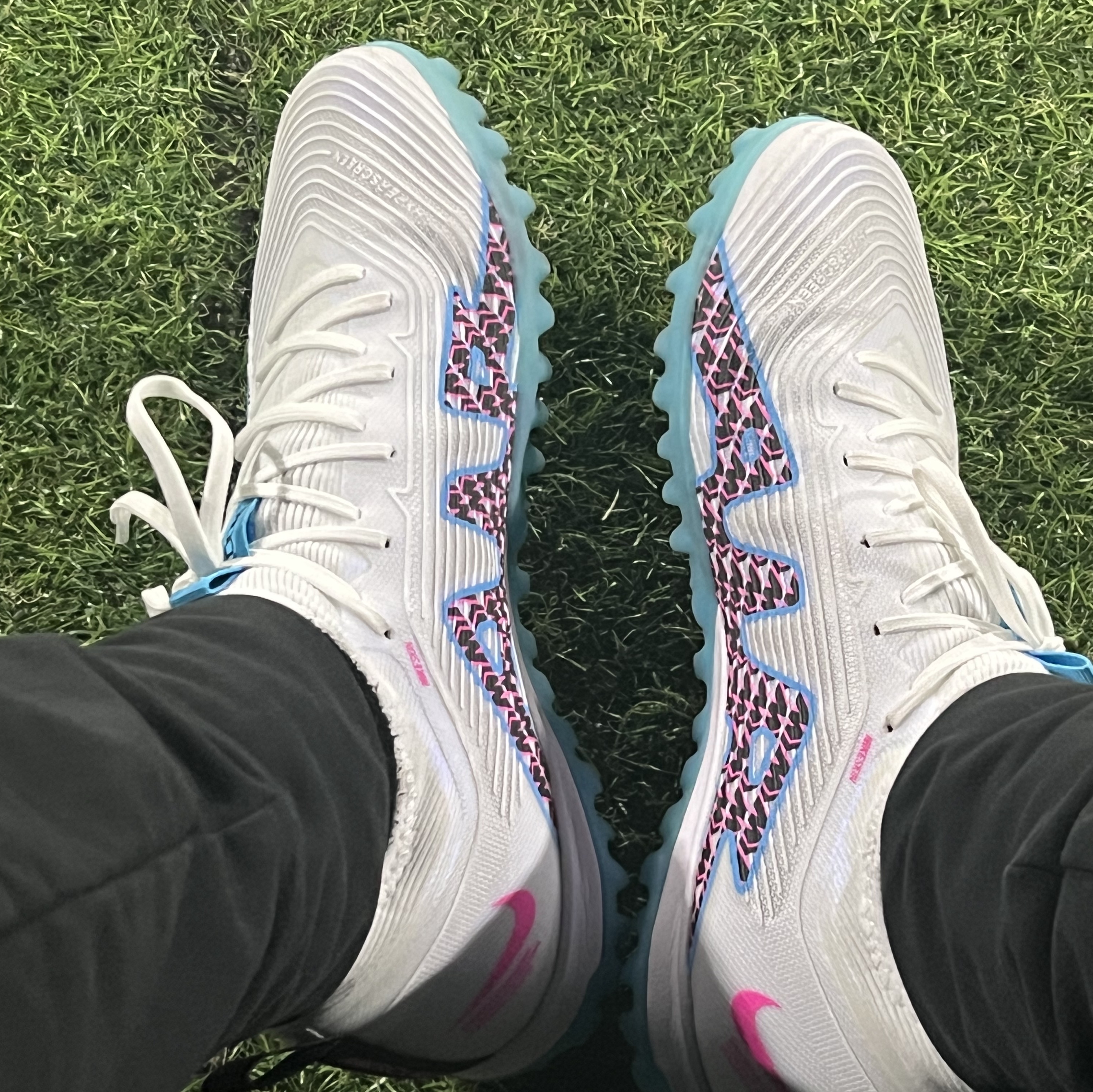 Nike Zoom Mercurial Vapor 15 Pro TF White Baltic Blue 착용 스타일 - 2