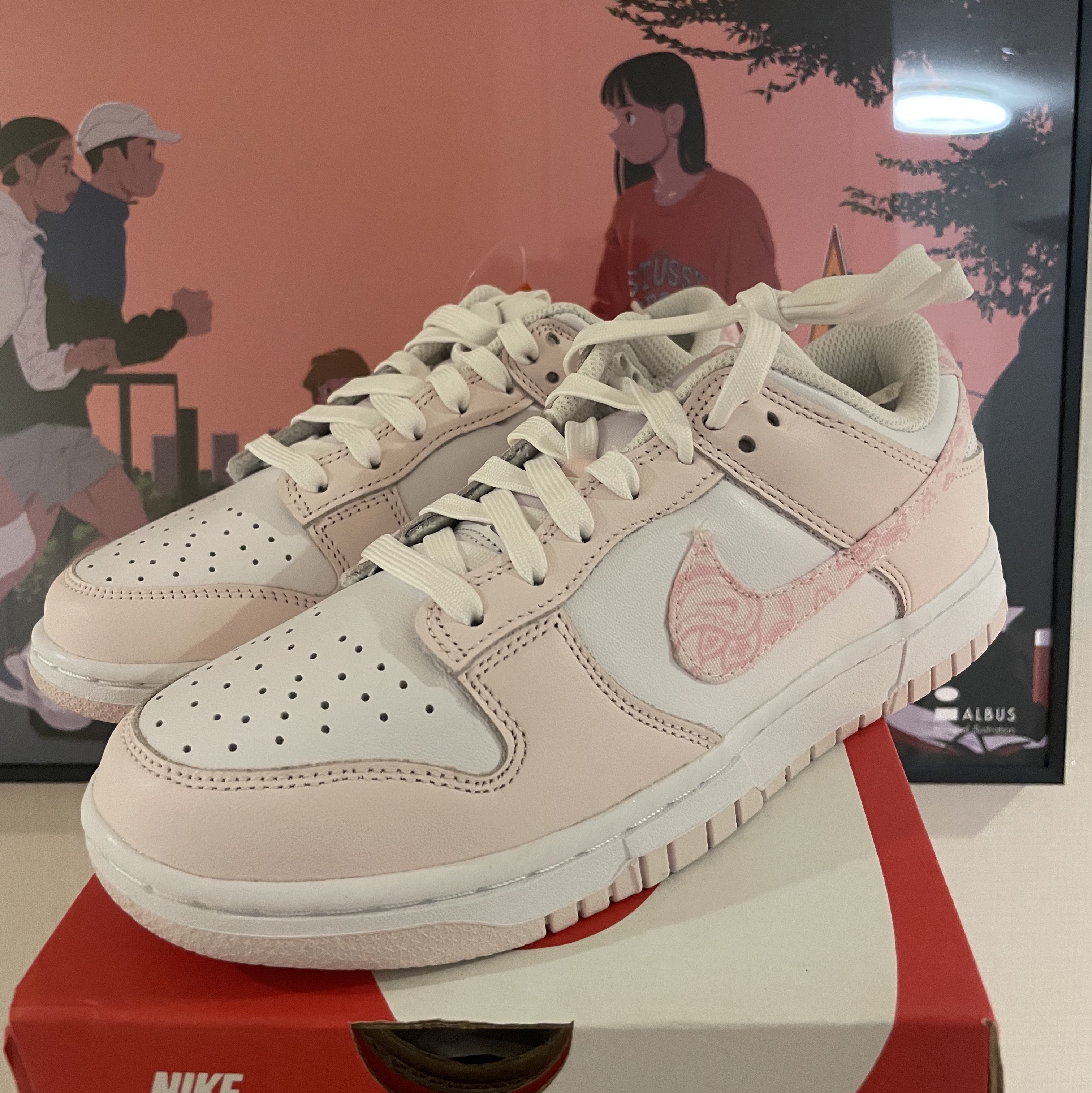 (W) Nike Dunk Low Pearl Pink 착용 스타일