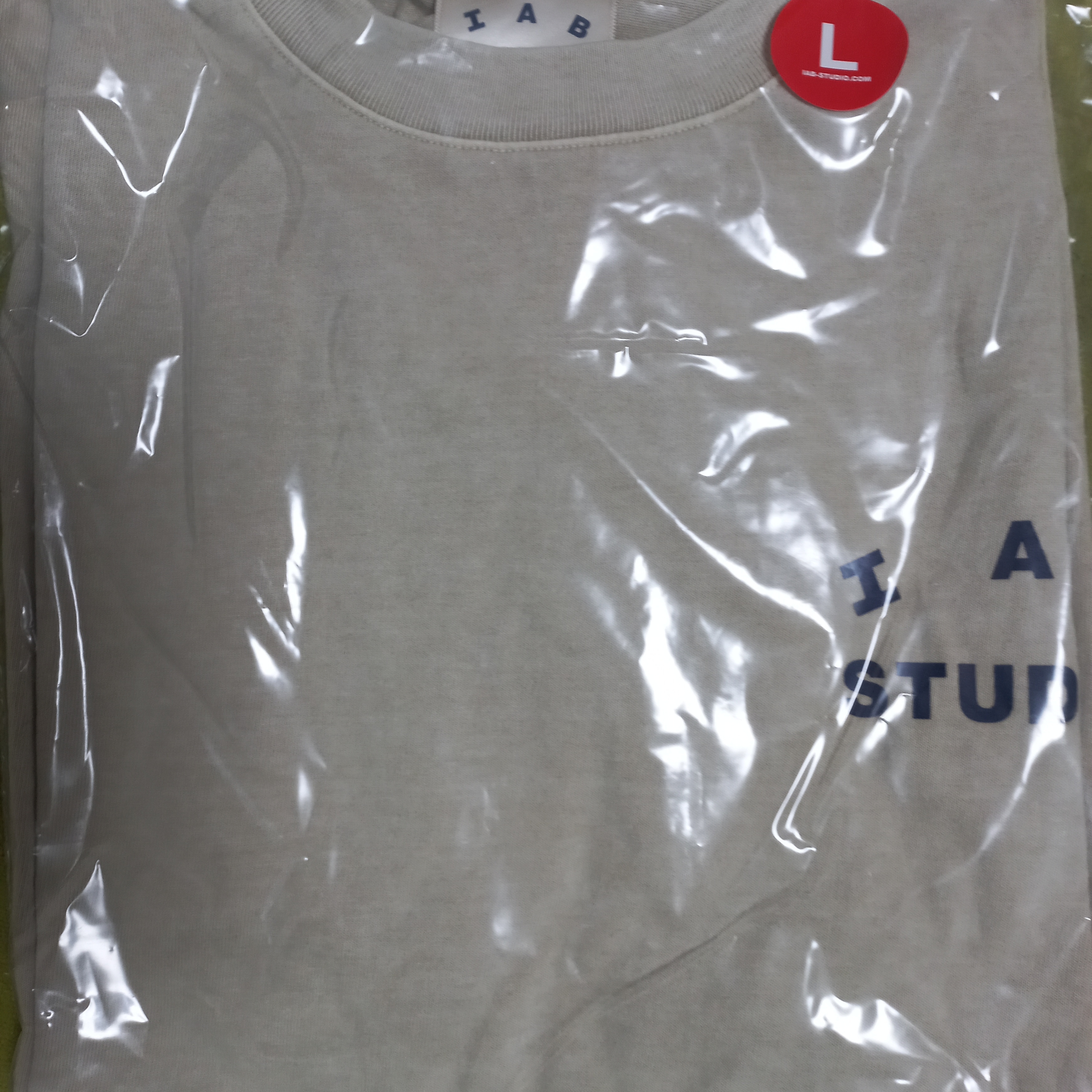 IAB Studio Pigment T-Shirt Oatmeal 착용 스타일