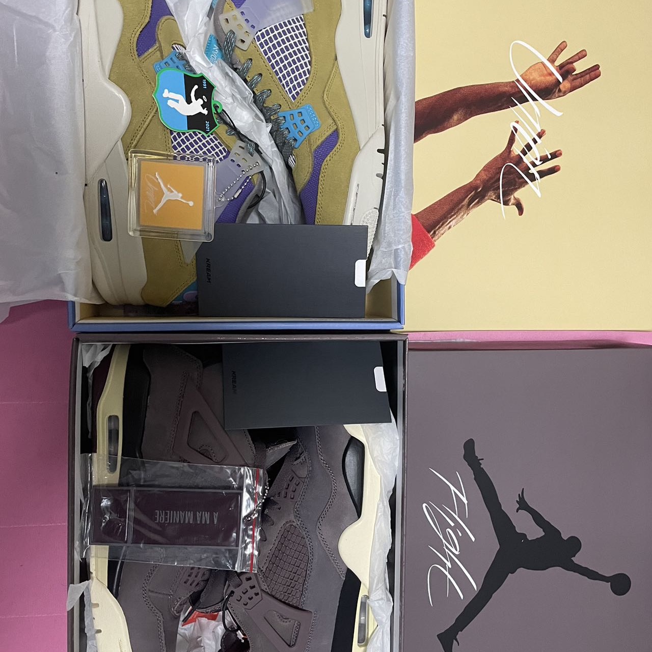 Jordan 4 x A Ma Maniere Retro Violet Ore 착용 스타일