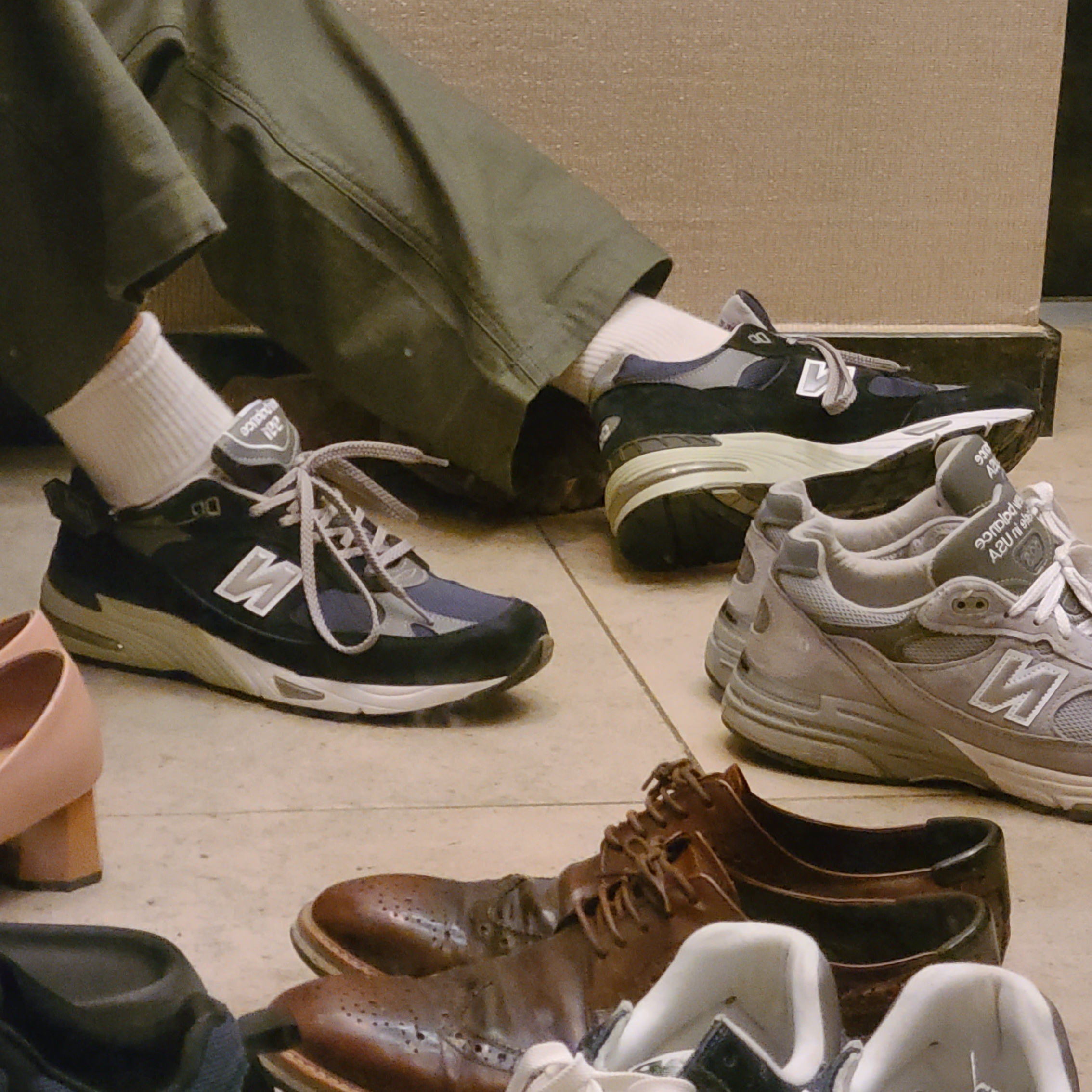New Balance 991 Made in UK Navy 착용 스타일