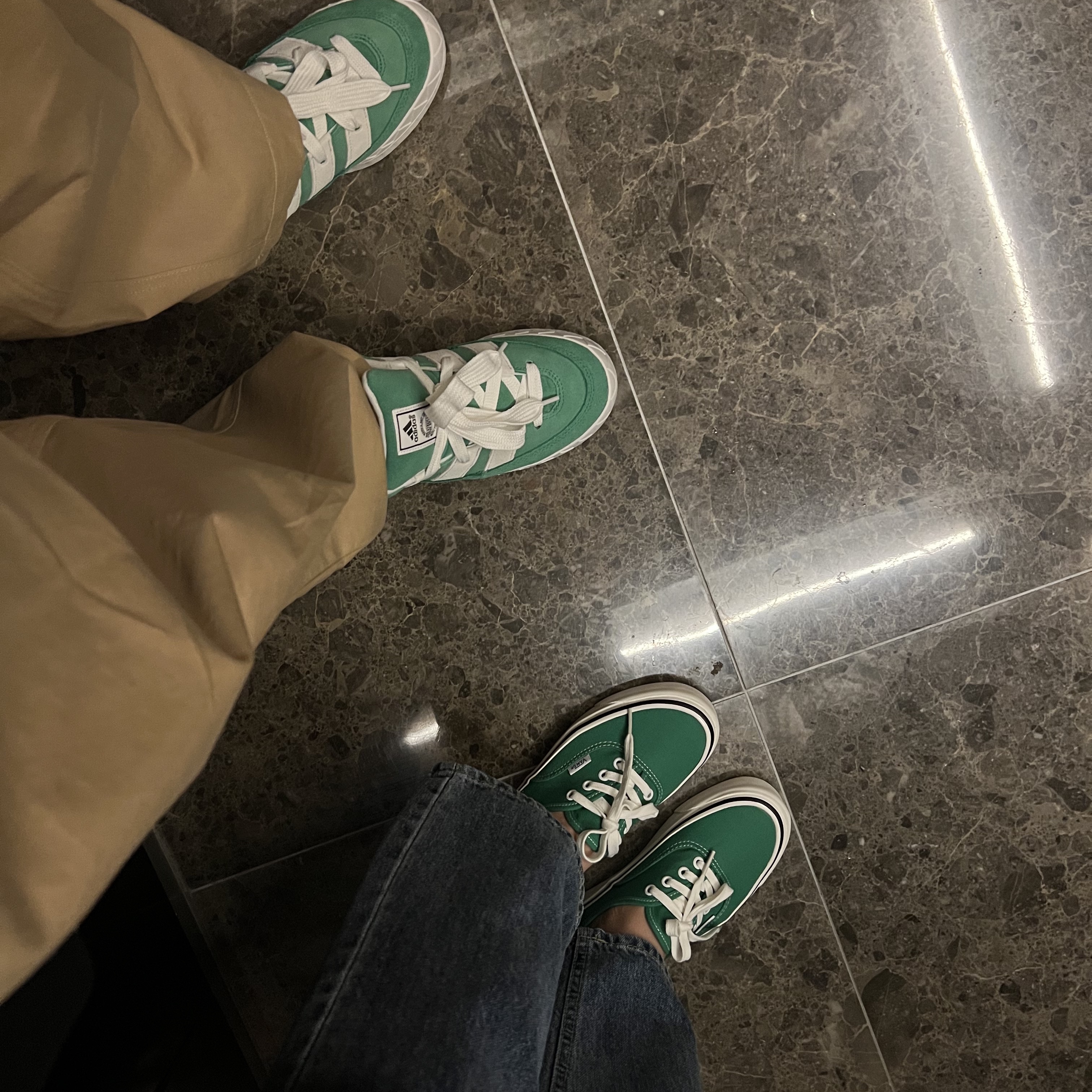 Adidas Adimatic Green 착용 스타일 - 1