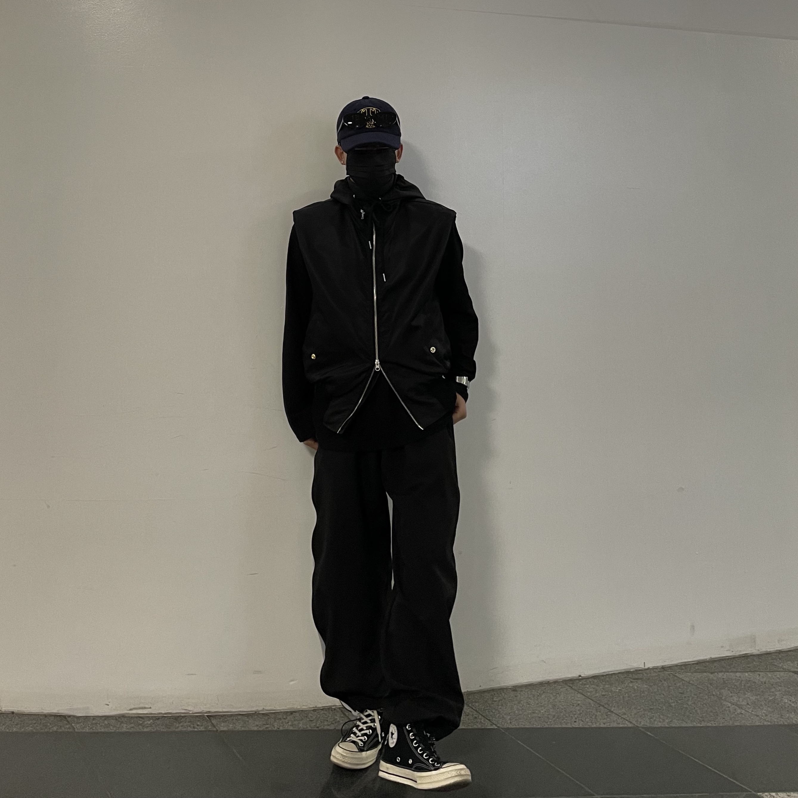 Converse Chuck 70 Hi Black, Casio A-159WA-N1 착용 스타일 - 1
