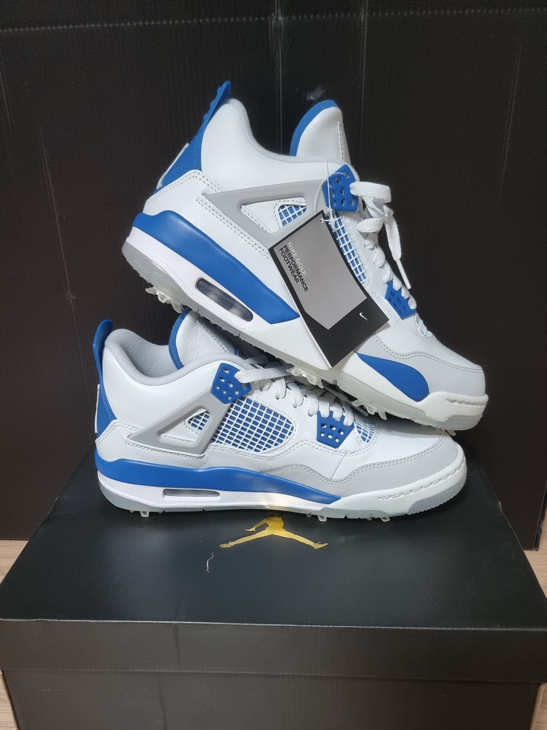 Jordan 4 Golf White Military Blue 착용 스타일 - 3