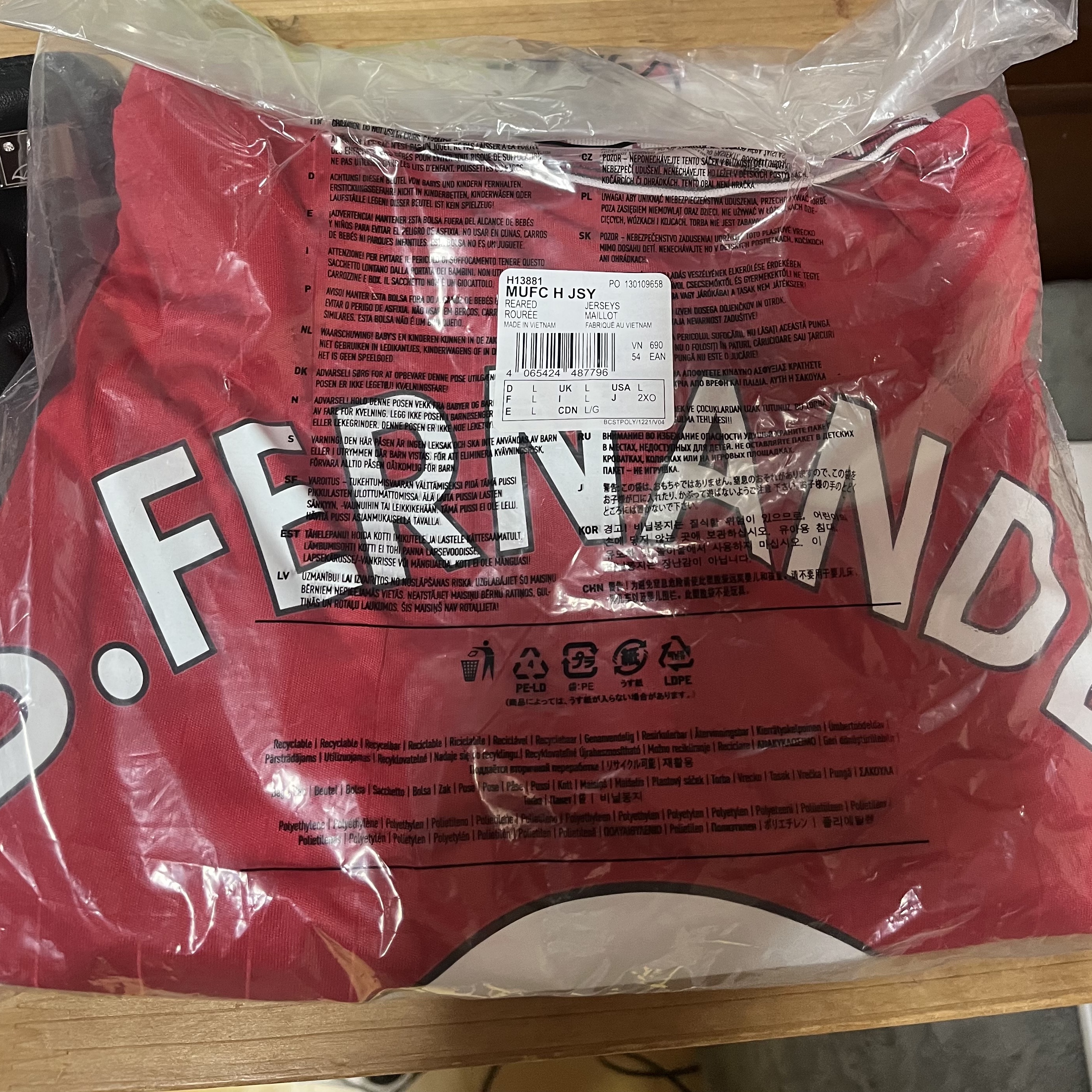 Adidas Manchester United 2022/23 Home Jersey Real Red - KR Sizing (Non Marking Ver.) 착용 스타일