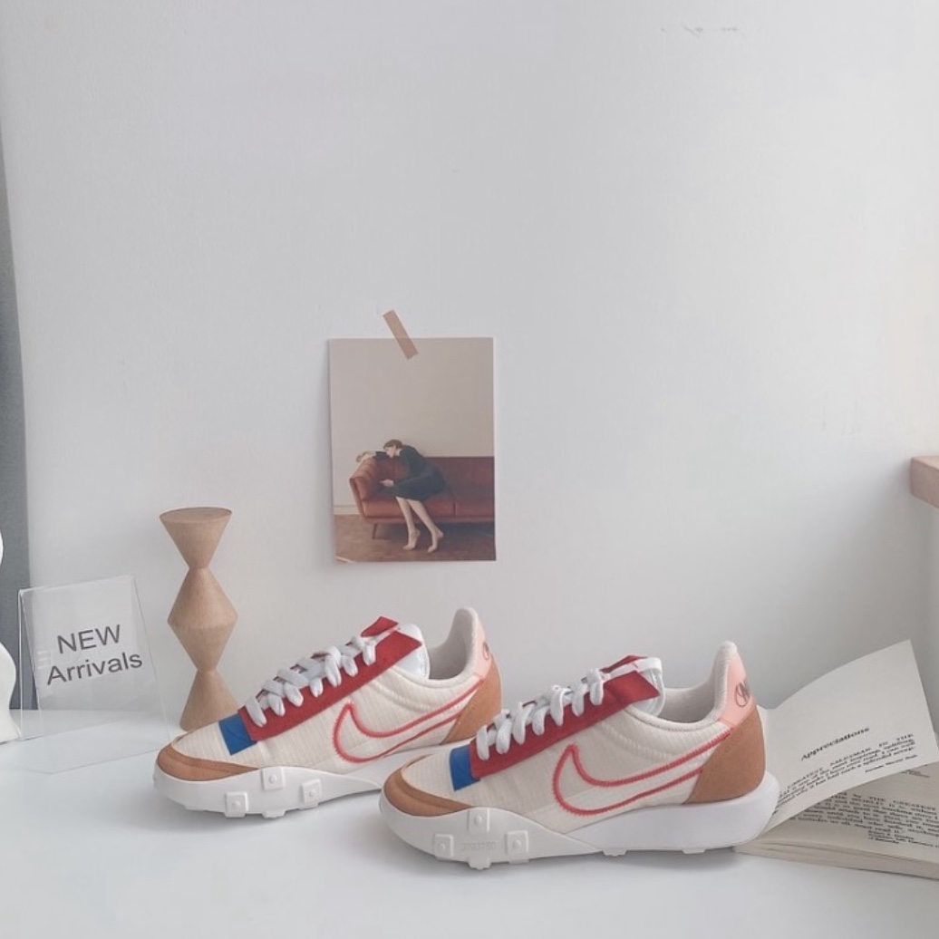 (W) Nike Waffle Racer 2X Pearl White 착용 스타일