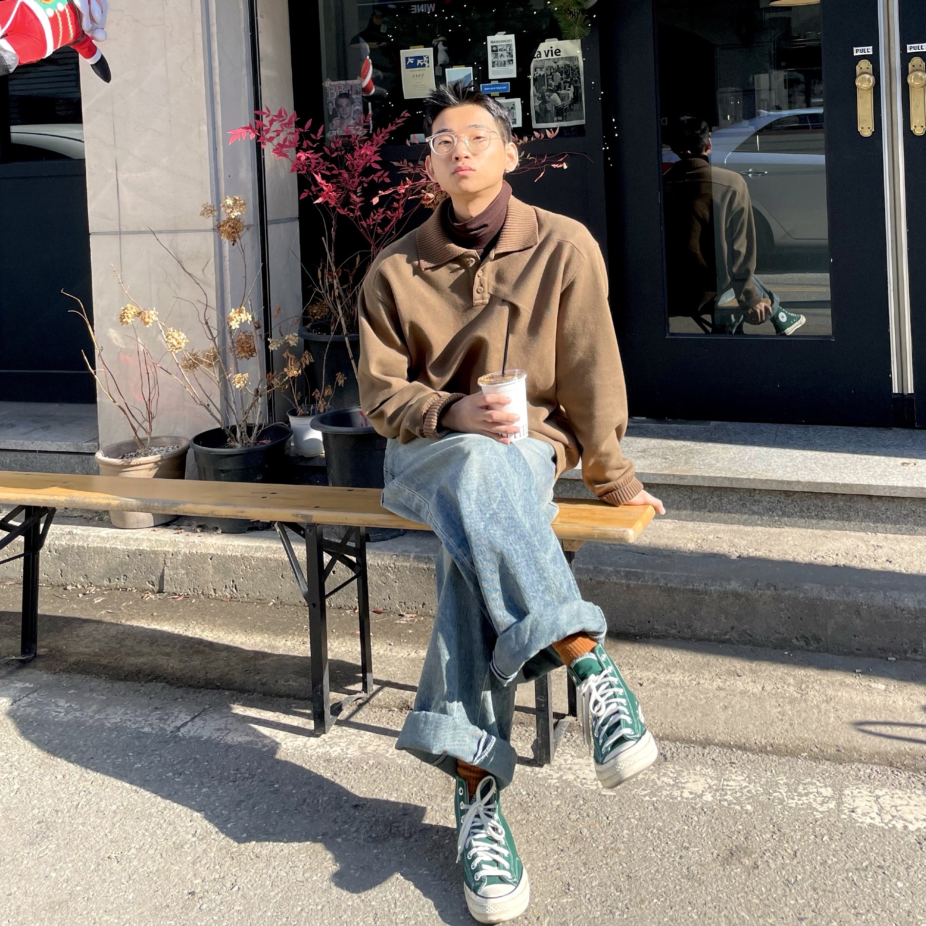 Converse Chuck 70 High Midnight Clover 착용 스타일