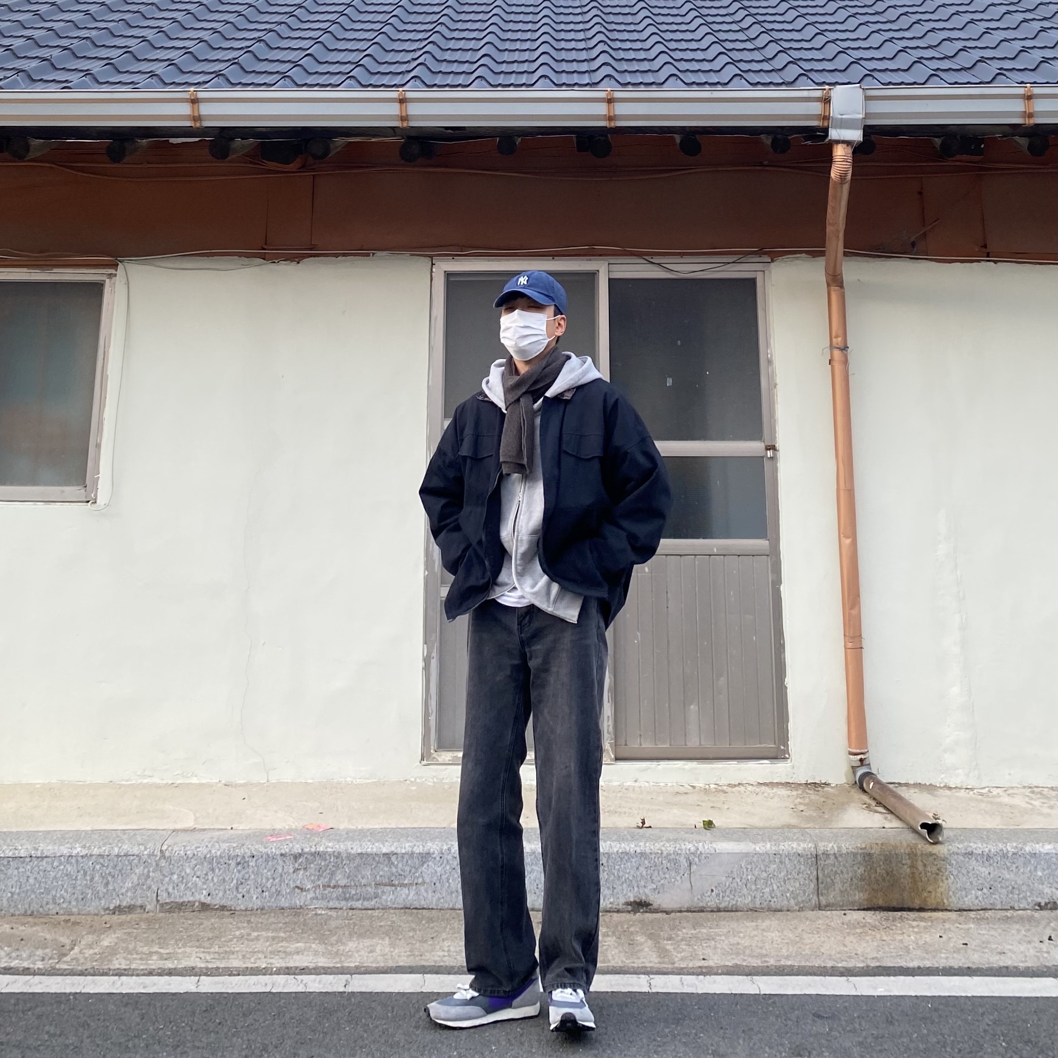 Nike Daybreak SP Cool Grey Hyper Grape 착용 스타일