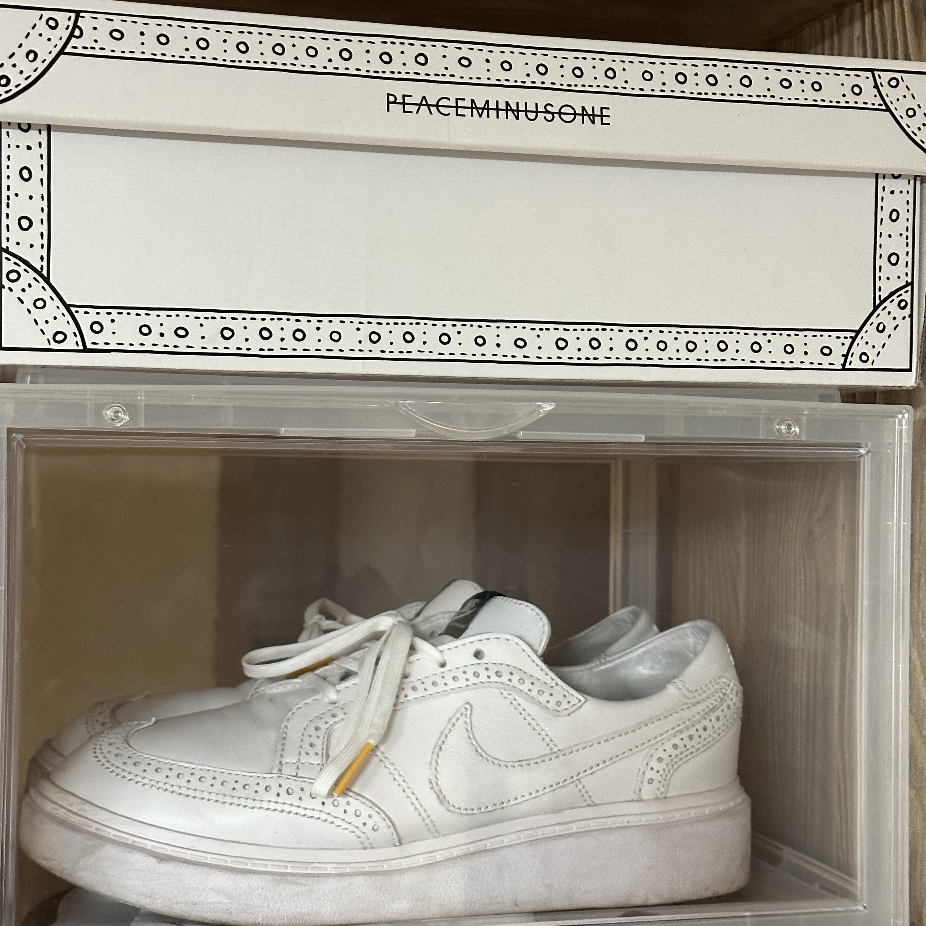 Nike x Peaceminusone Kwondo1 White 착용 스타일 - 1