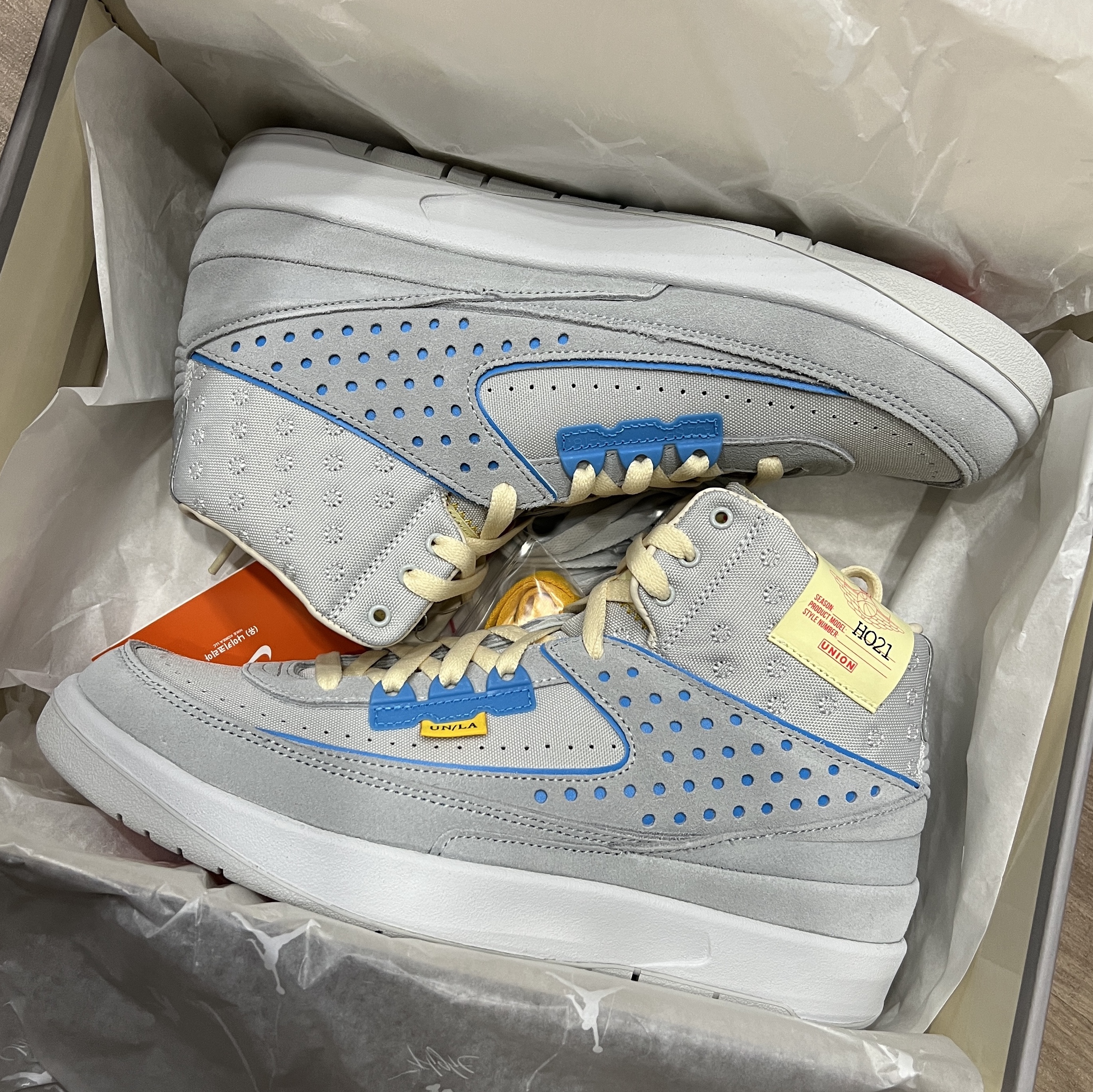 Jordan 2 x Union Retro SP Grey Fog 착용 스타일