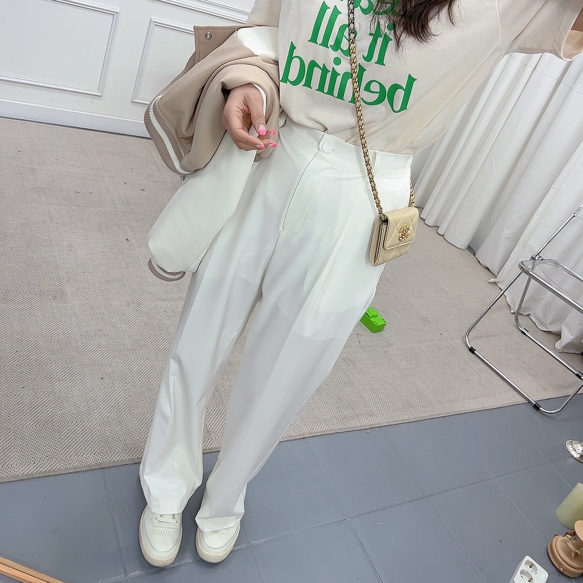 Reebok Club C 85 Vintage Chalk Green 착용 스타일 - 1