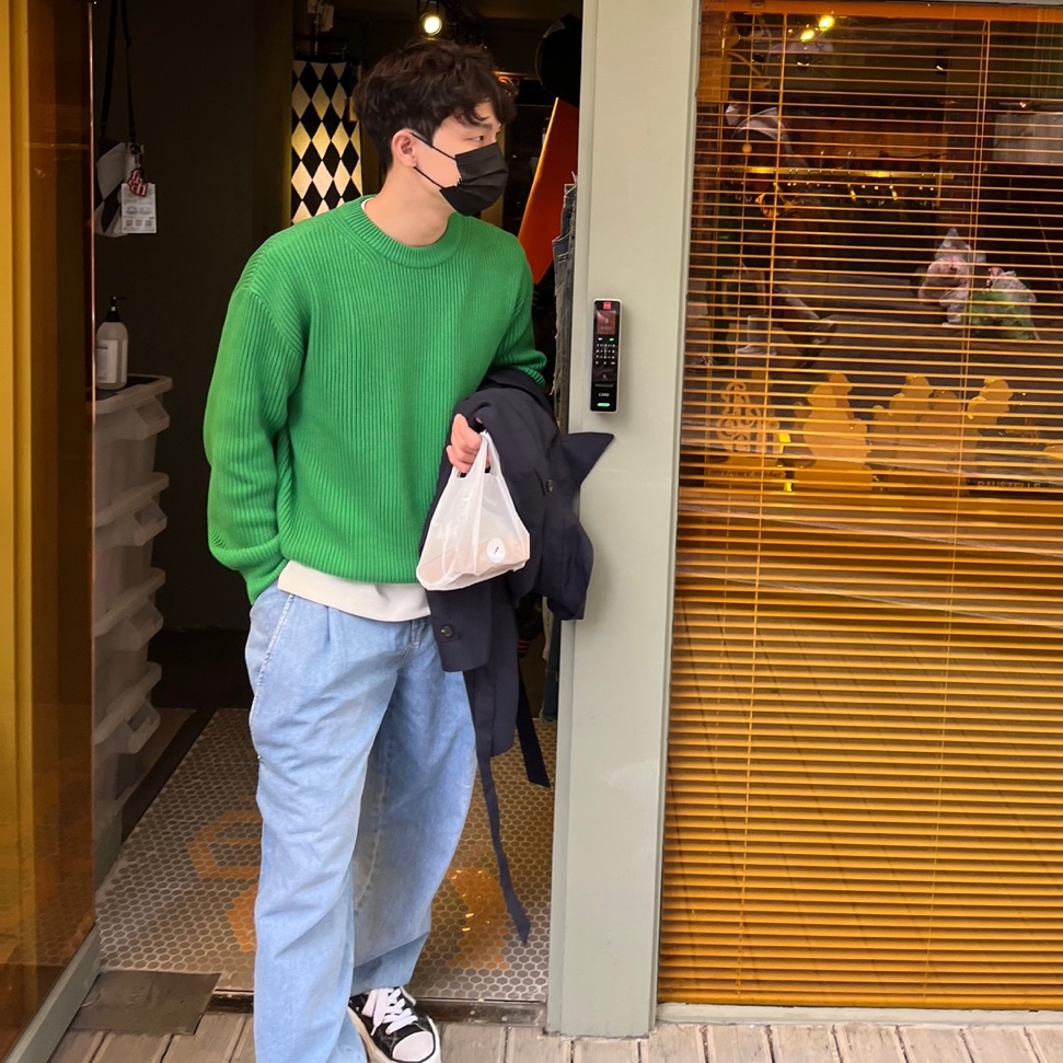 Maison Mihara Yasuhiro Peterson OG Sole Canvas Low Sneakers Black 착용 스타일 - 1