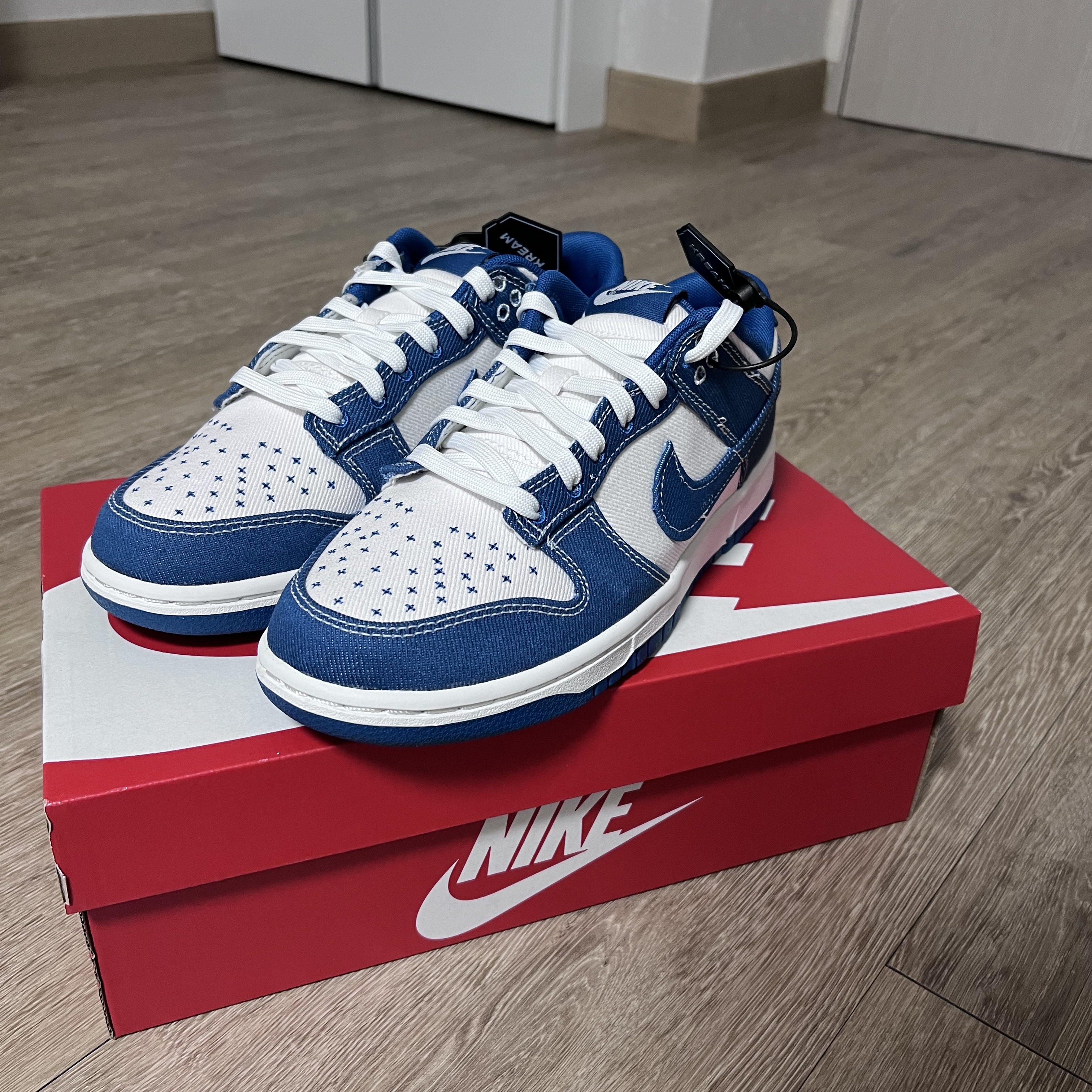 Nike Dunk Low Retro SE Industrial Blue 착용 스타일 - 3