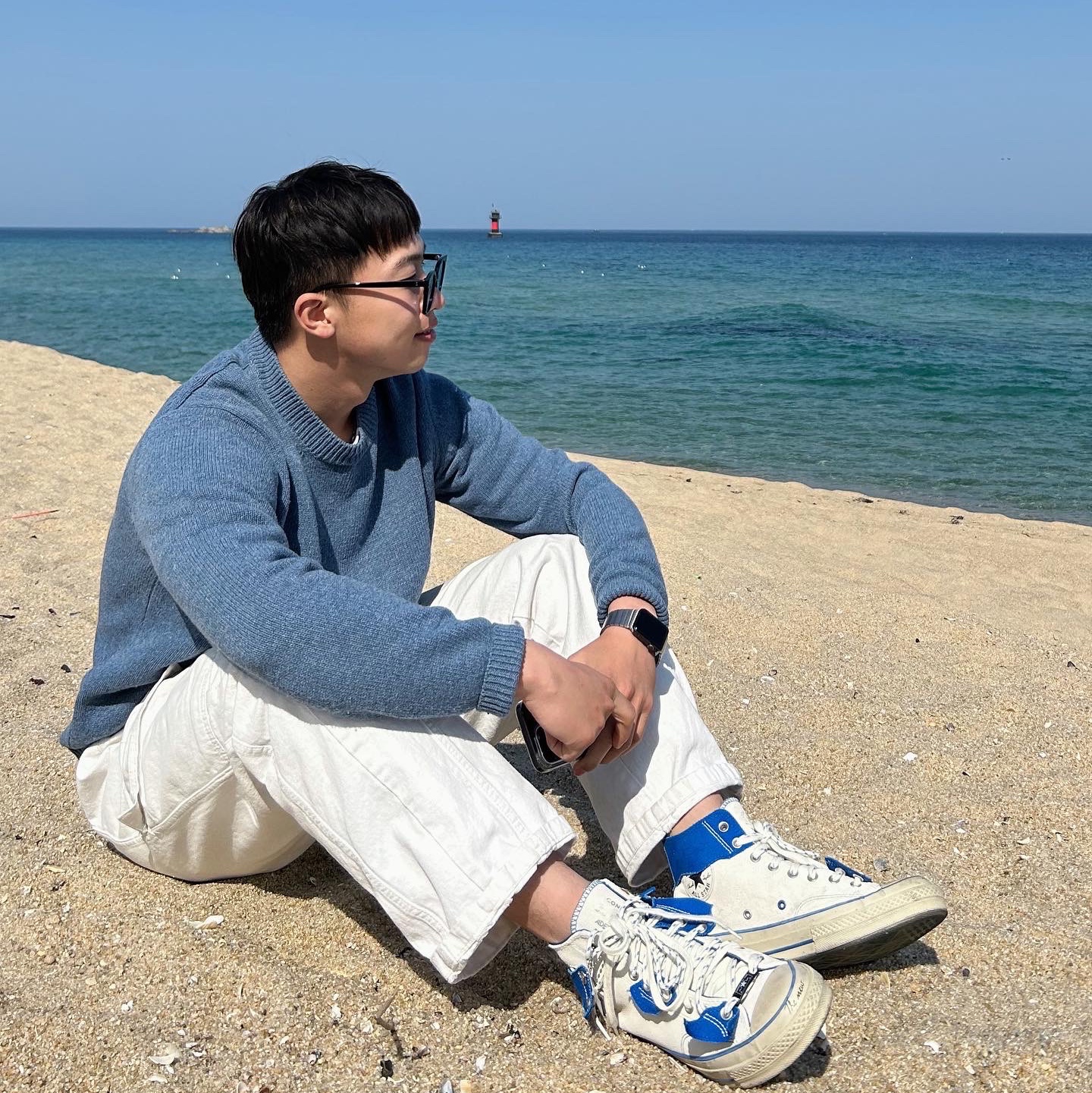 Converse x Ader Error Chuck 70 High White 착용 스타일 - 1