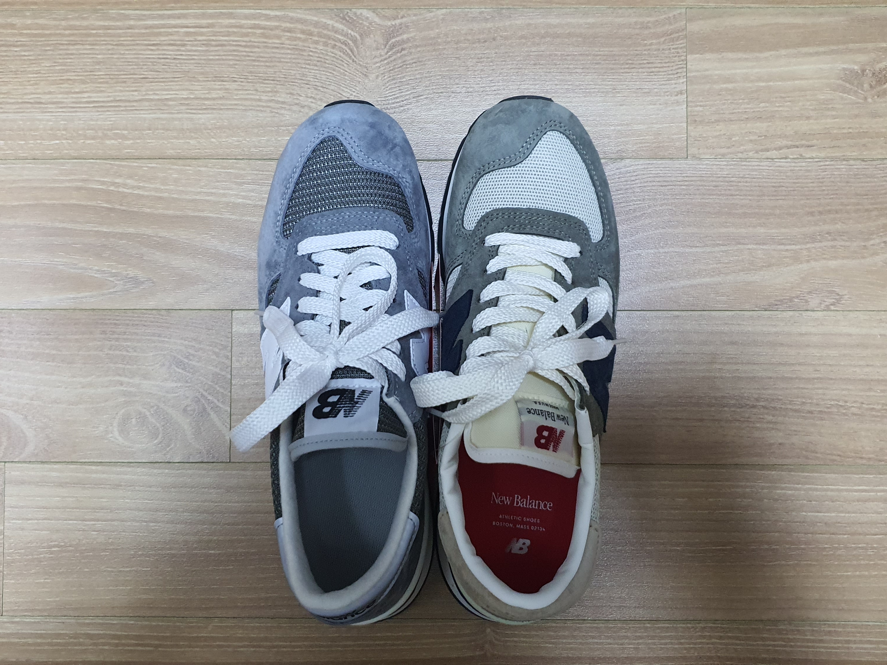 New Balance 990v1 Made in USA Grey White, New Balance 990v1 Made in USA Olive 착용 스타일 - 2
