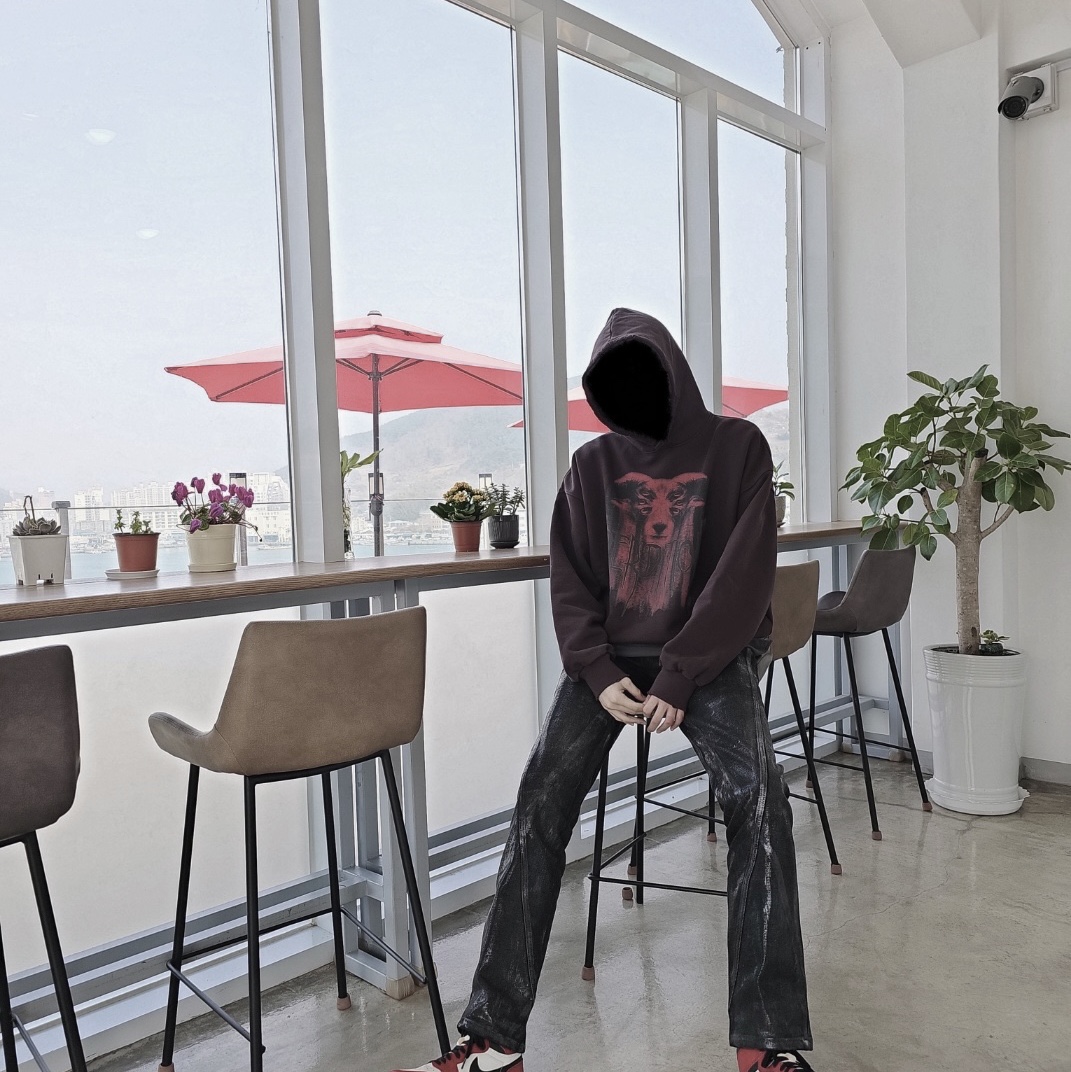Undermycar Perdition Oglavaeil Hoodie Ox Blood - 22FW 착용 스타일