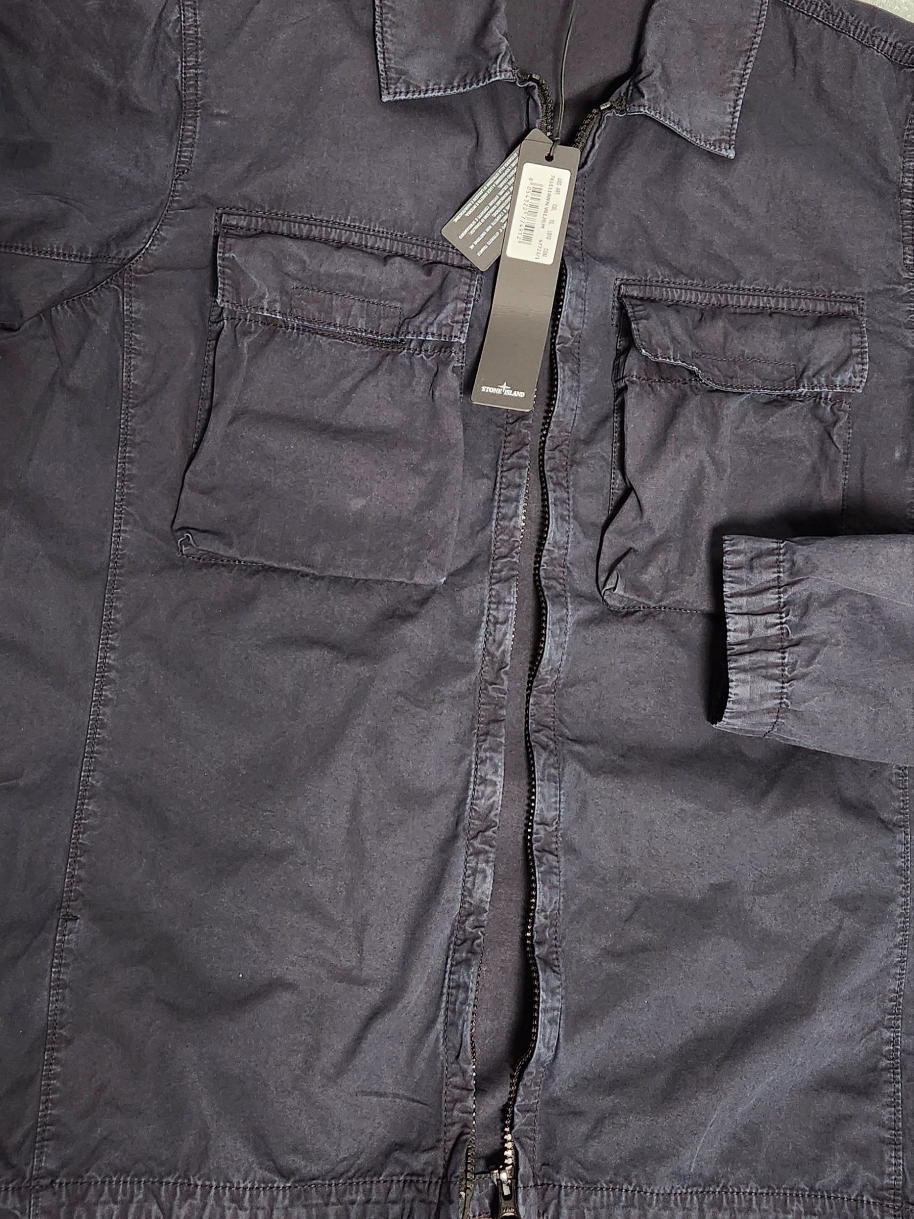 Stone Island 114WN T.CO+OLD Overshirt Navy Blue - 22SS 착용 스타일