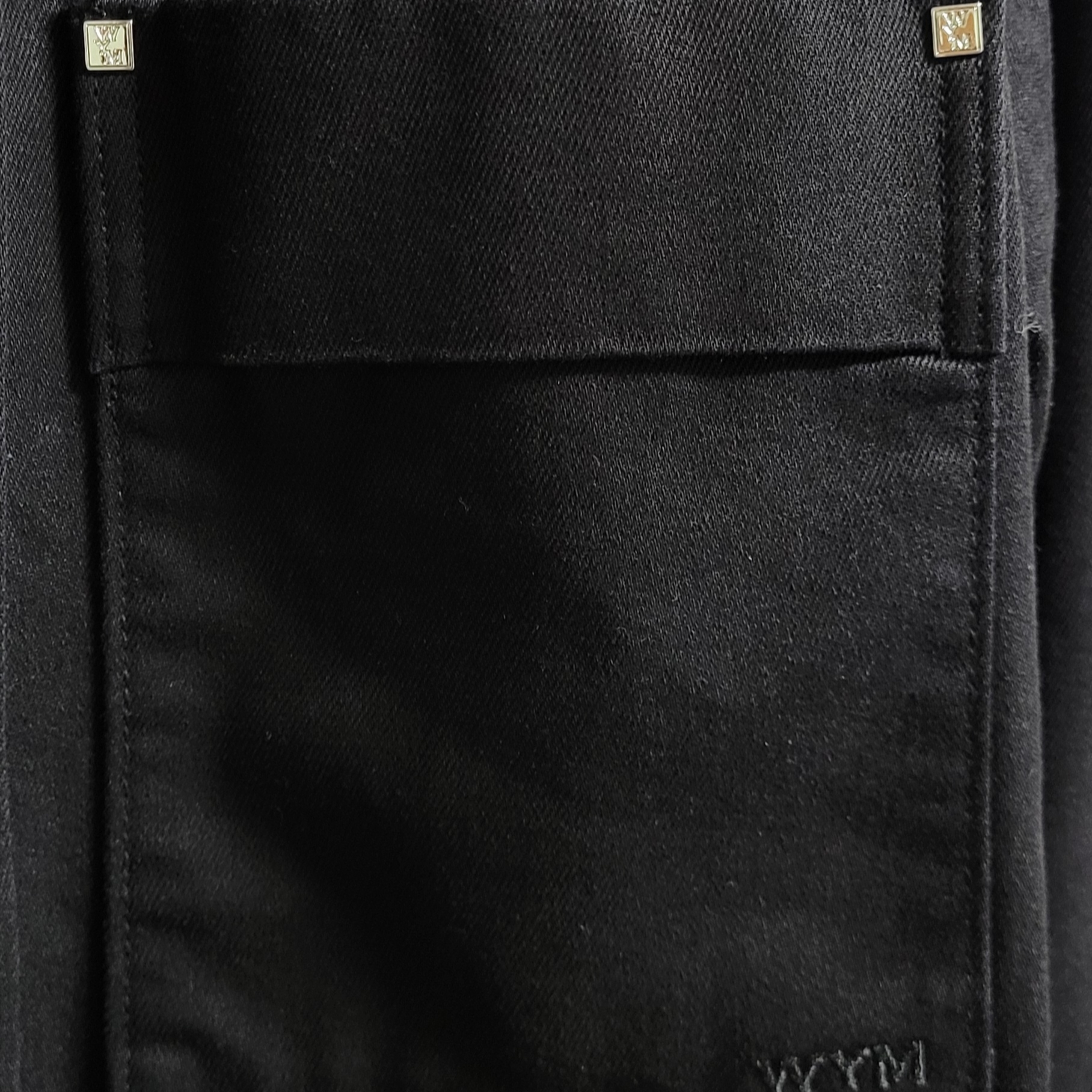 Wooyoungmi Denim Back Logo Shirt Black - 23SS 착용 스타일 - 3