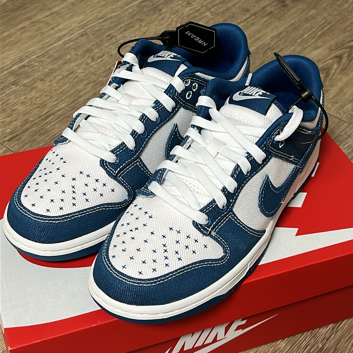 Nike Dunk Low Retro SE Industrial Blue 착용 스타일 - 2