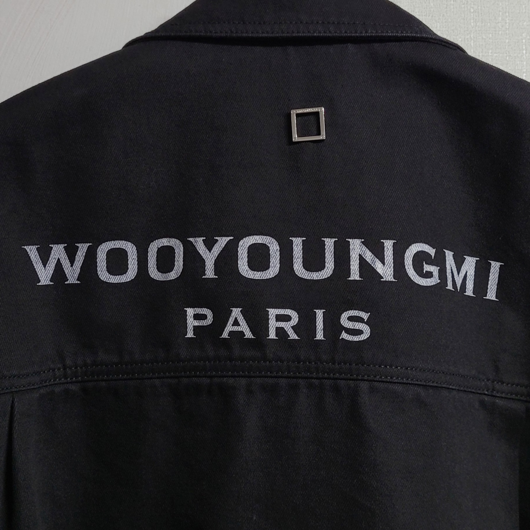Wooyoungmi Denim Back Logo Shirt Black - 23SS 착용 스타일 - 1