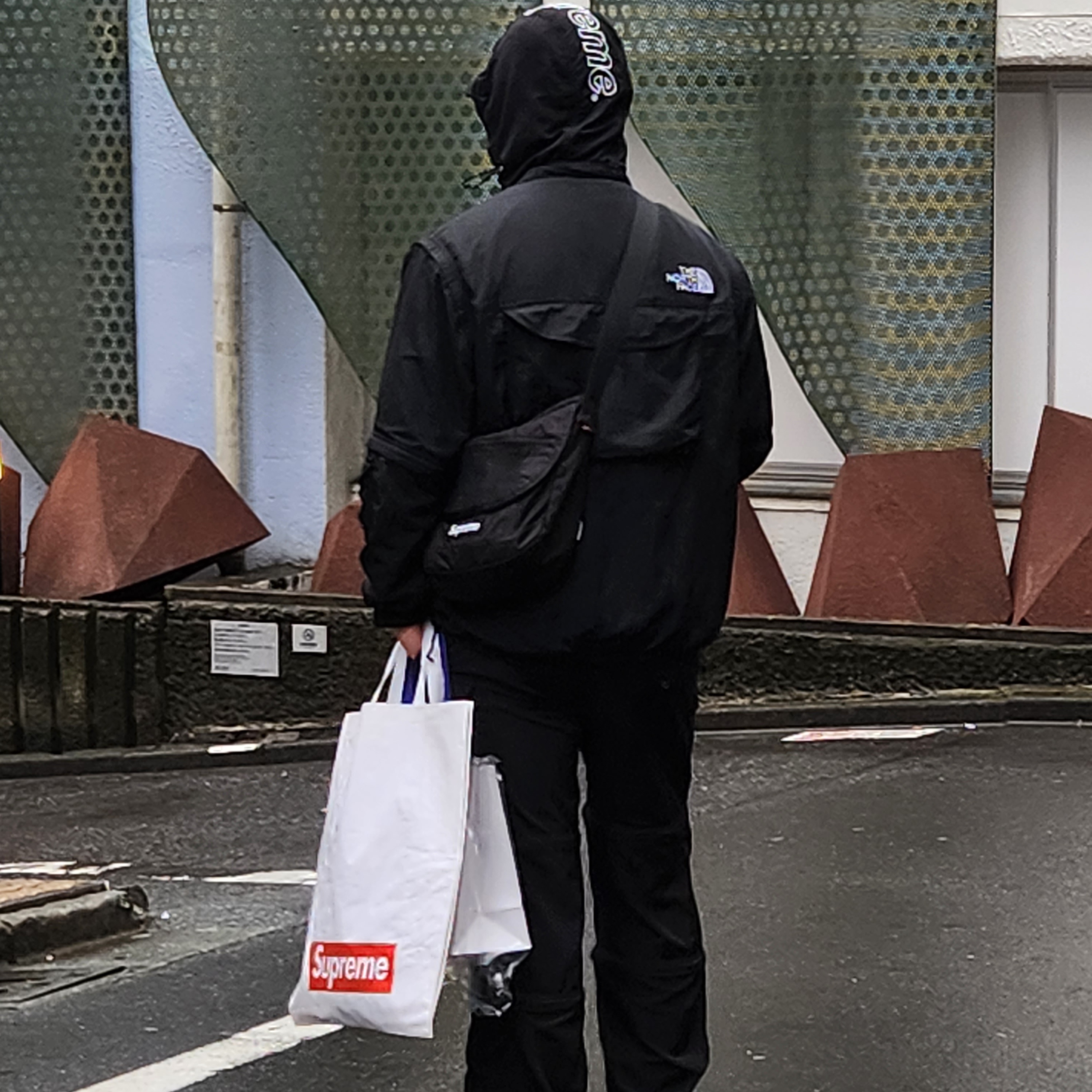 Supreme x The North Face Trekking Convertible Jacket Black - 22SS, Supreme x The North Face Trekking Zip-Off Belted Pants Black - 22SS 착용 스타일