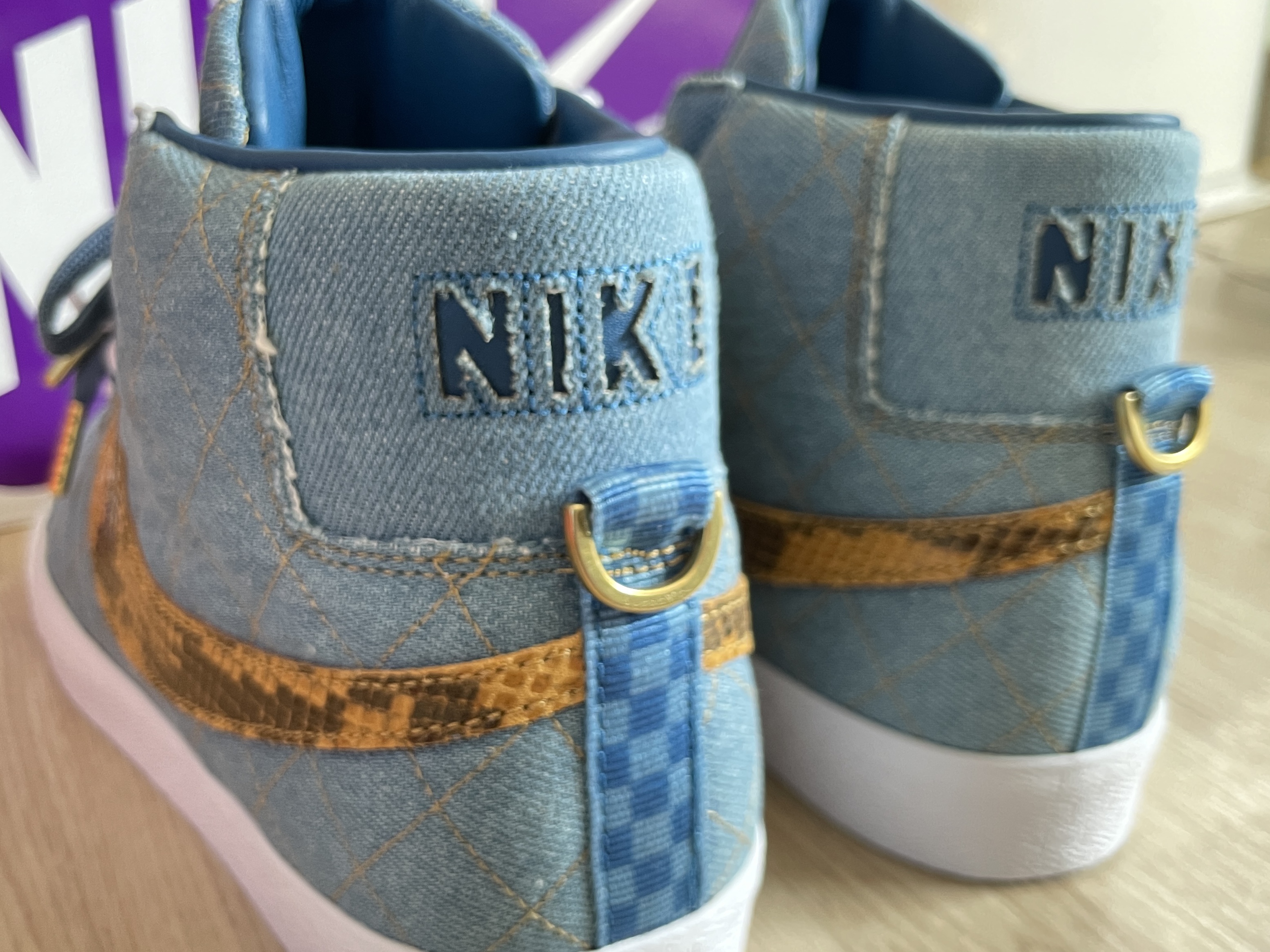 Nike x Supreme SB Zoom Blazer Mid QS 2 Industrial Blue 착용 스타일 - 4