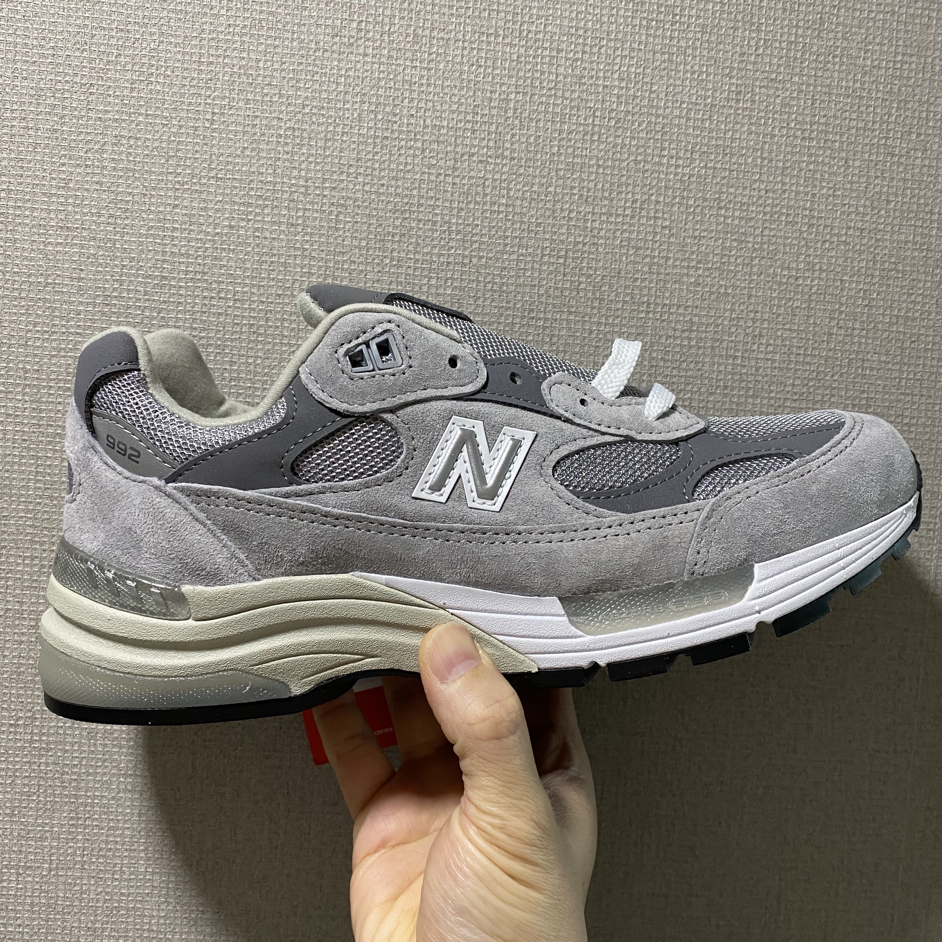 New Balance 992 Made in USA Grey - D Standard 착용 스타일 - 2