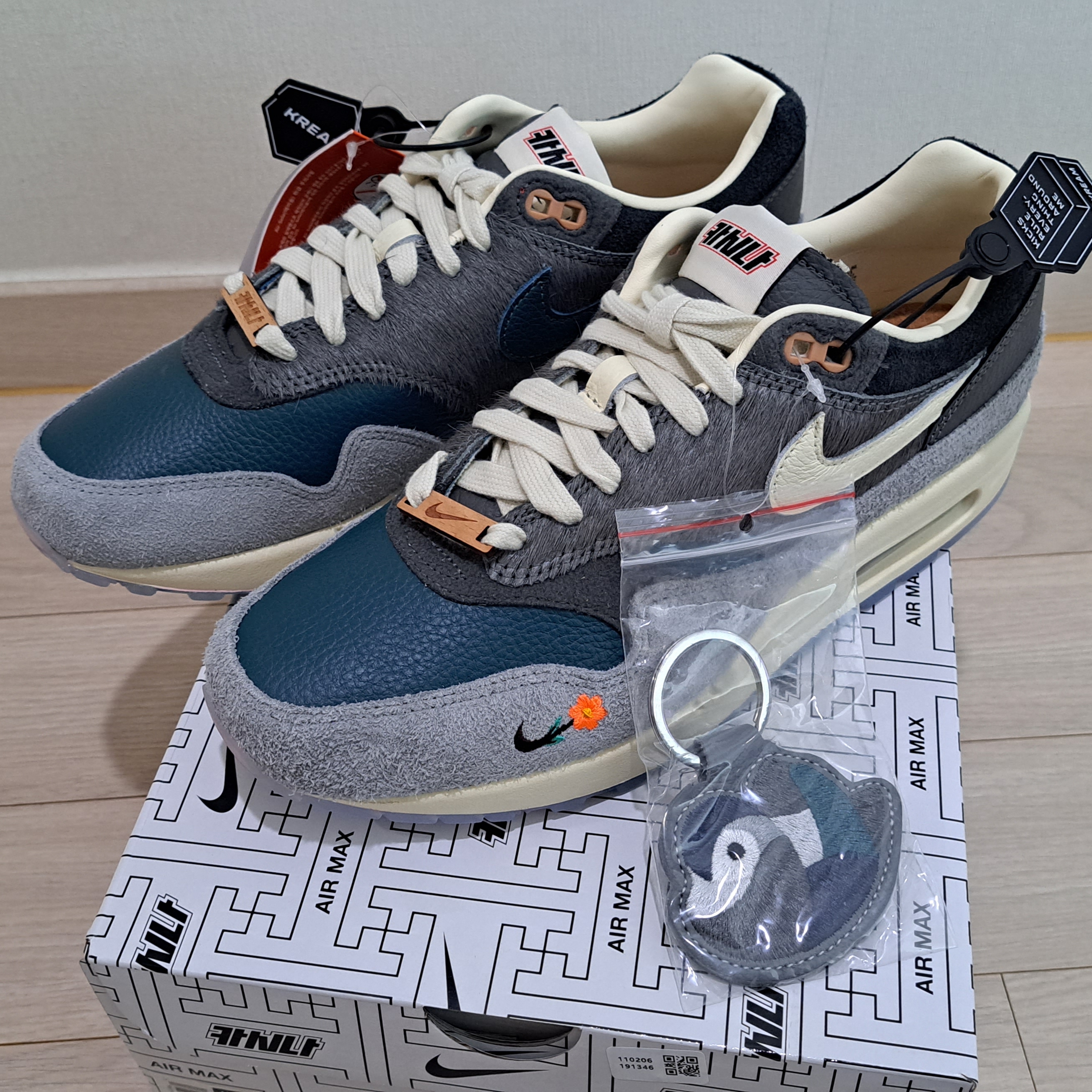 Nike x Kasina Air Max 1 SP Won-Ang Particle Grey 착용 스타일 - 1